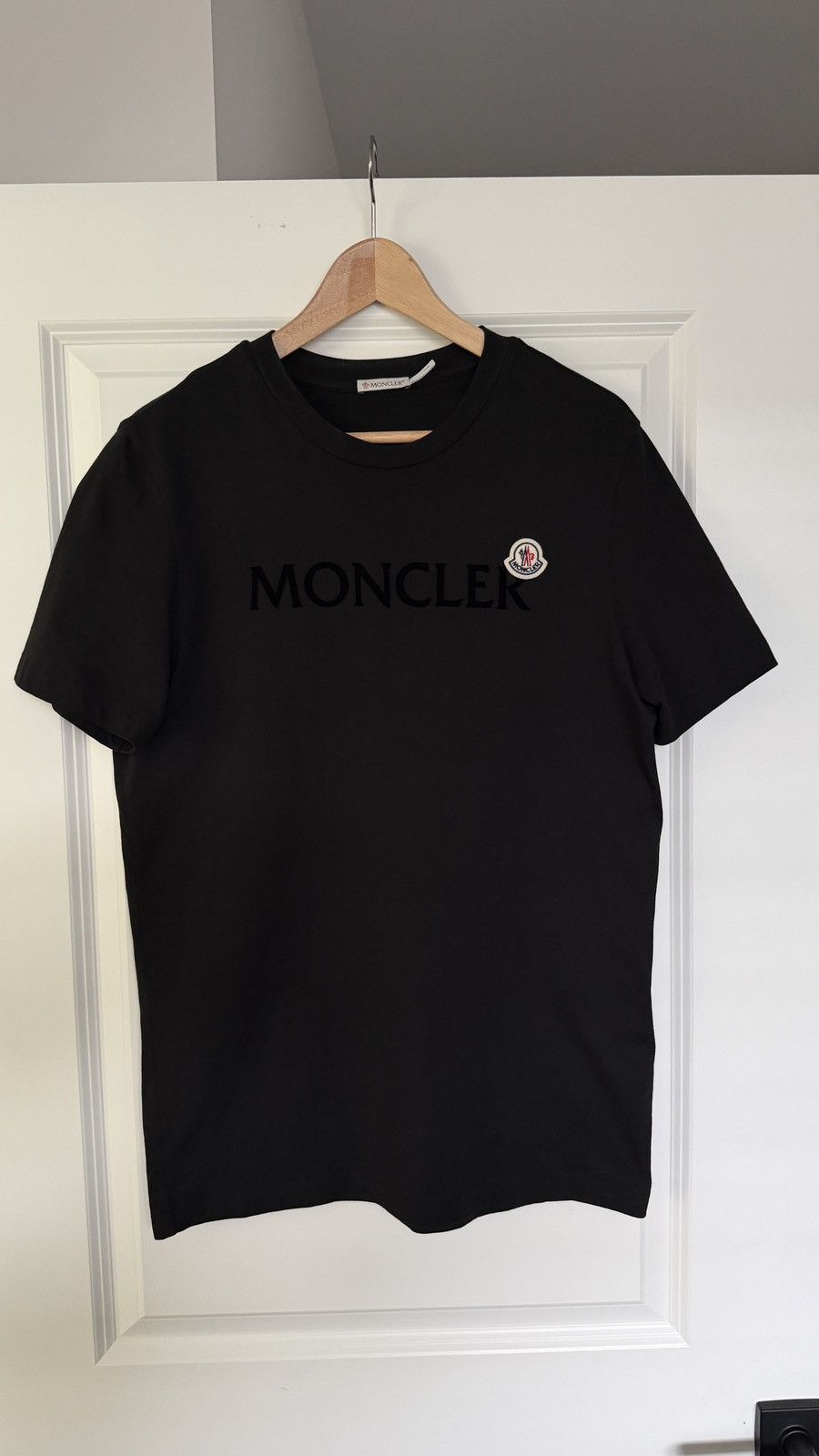 Flocked logo cotton t-shirt
