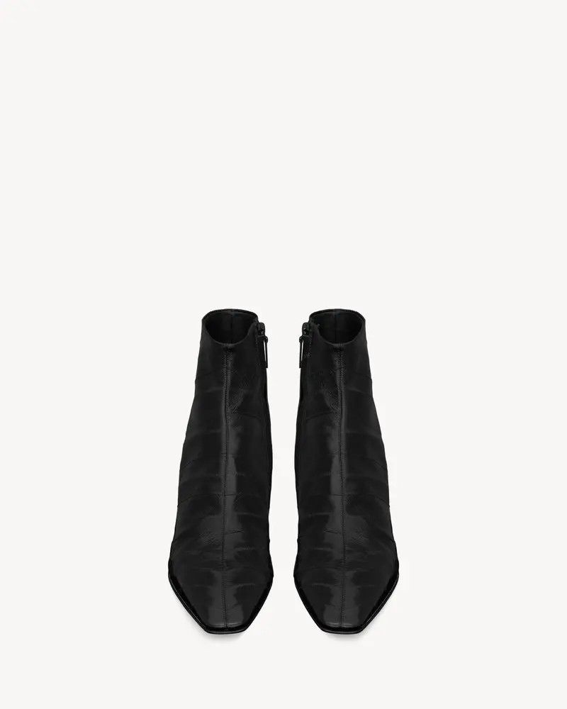 Saint Laurent Paris o1la1rc1a0226 799794 Paolo Boots in Eel in Black Size US 11 / EU 44 - 2 Thumbnail