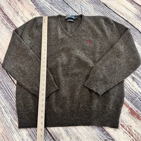 Ralph Lauren POLO By Ralph Lauren 100% Wool Men's Charcoal Gray Sweater Size US XL / EU 56 / 4 - 7 Thumbnail