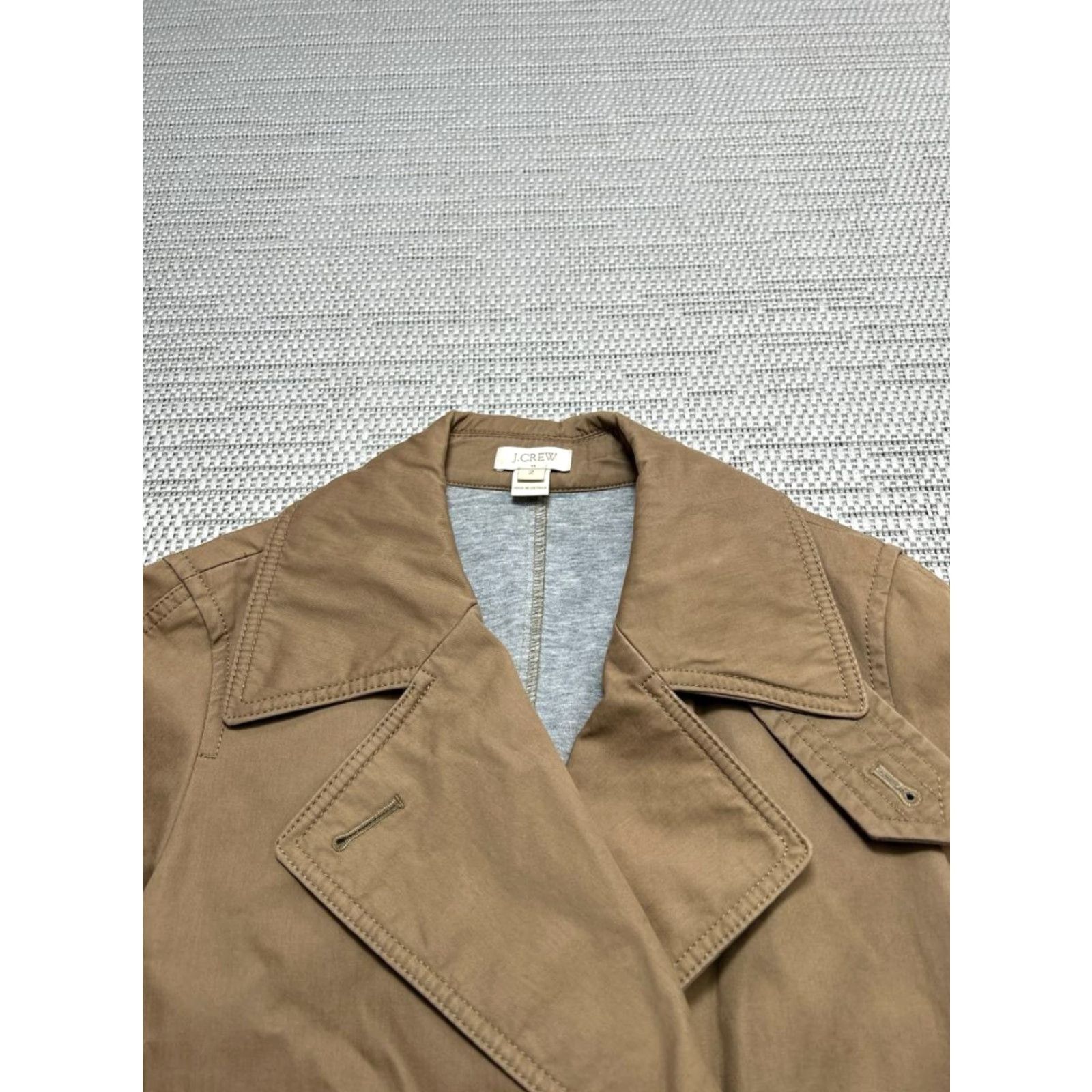 J.Crew VINTAGE J.Crew Overcoat Coat Womens 2 Brown Cotton Canvas Wool Insulation Winter Fall Regular Dry Clean Only Mens Womens Size XS / US 0-2 / IT 36-38 - 4 Thumbnail