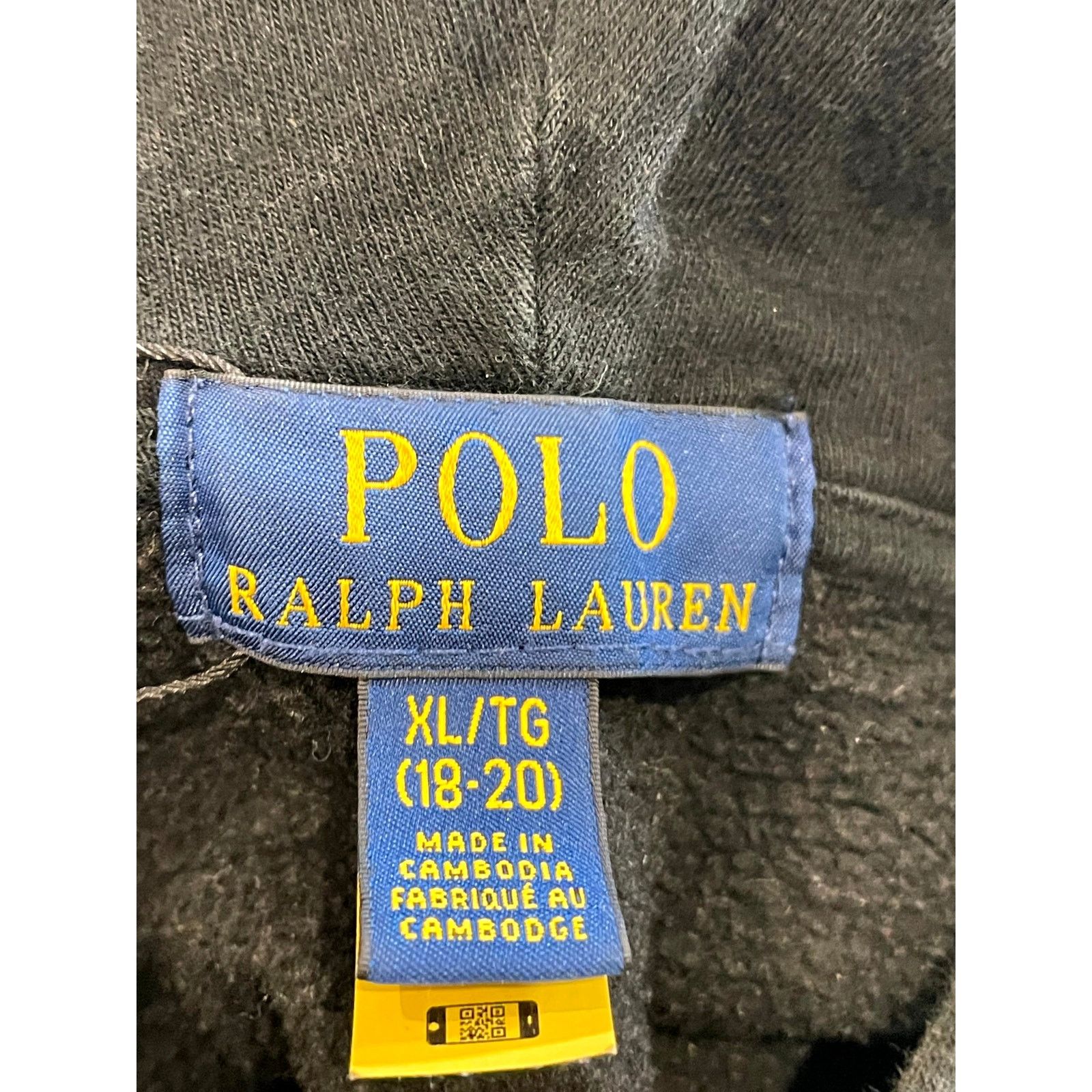 Polo Ralph Lauren Polo Zip Up (KIDS) Black Hoodie Size US XL / EU 56 / 4 - 8 Thumbnail