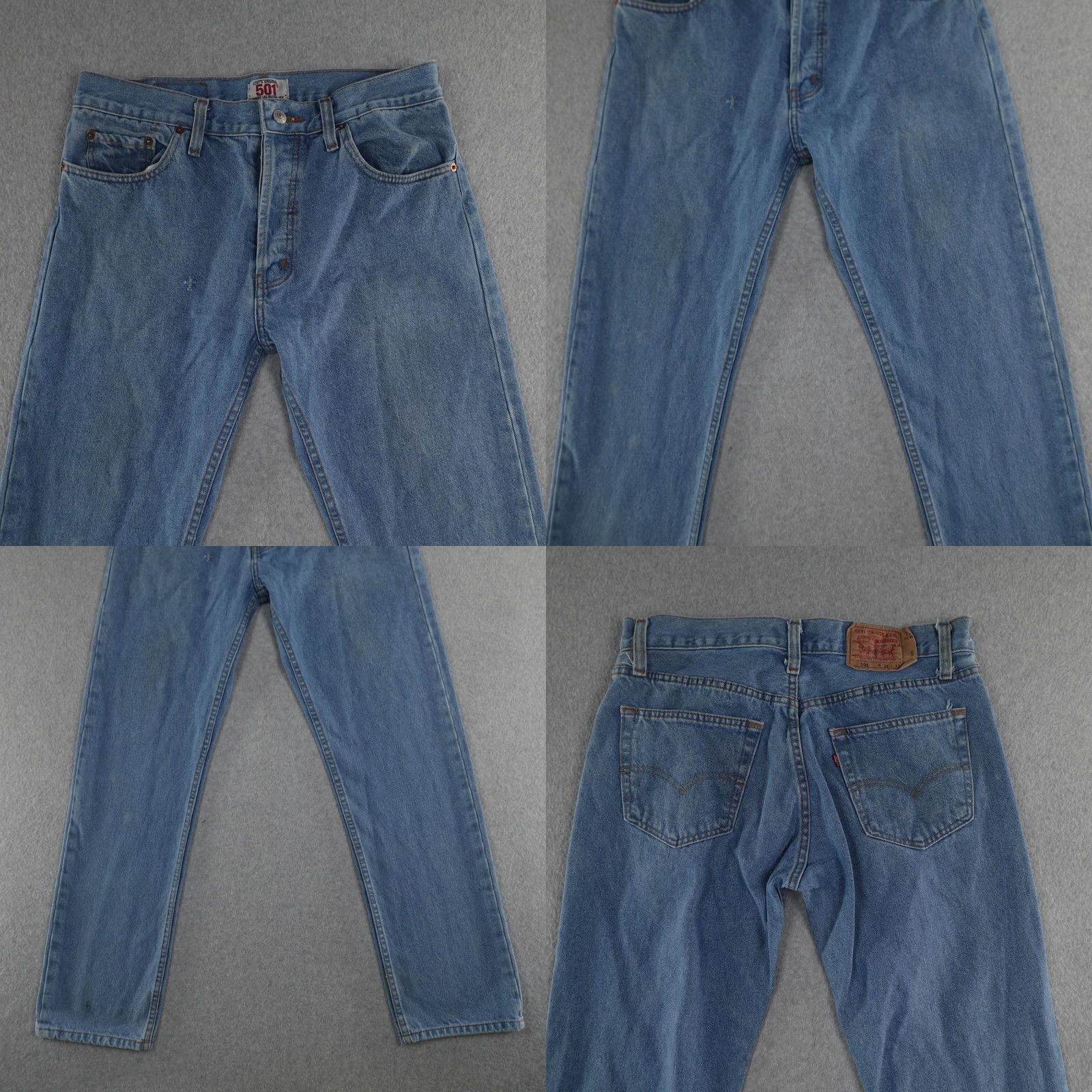Levi's VINTAGE Levi's 501 Jeans Shirt? 34X30 Light Wash Blue Regular Mens 90s Straight 5-Pocket Button Fly 501 Series Size US 34 / EU 50 - 9 Thumbnail
