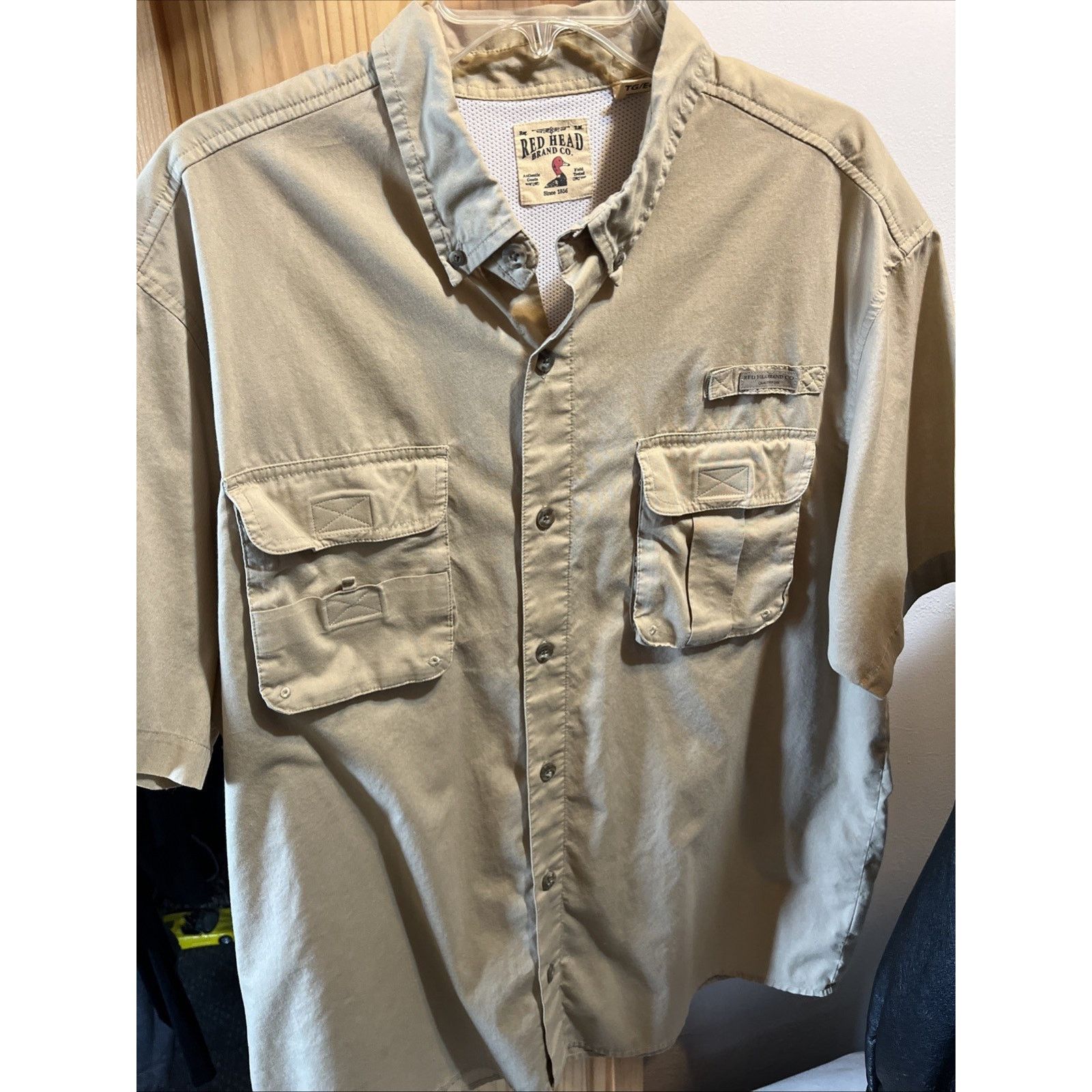 Redhead Redhead Men’s XL Brown Button Cotton Polyester Fishing Shirt Size US XL / EU 56 / 4 - 10 Thumbnail