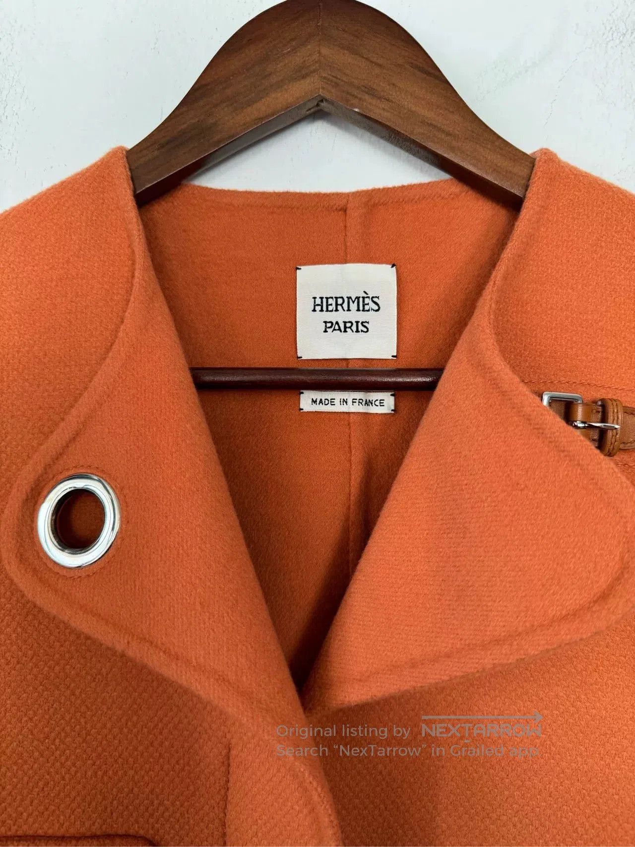 Hermes Hermès Orange Cashmere Short Coat. Size US M / EU 48-50 / 2 - 2 Thumbnail