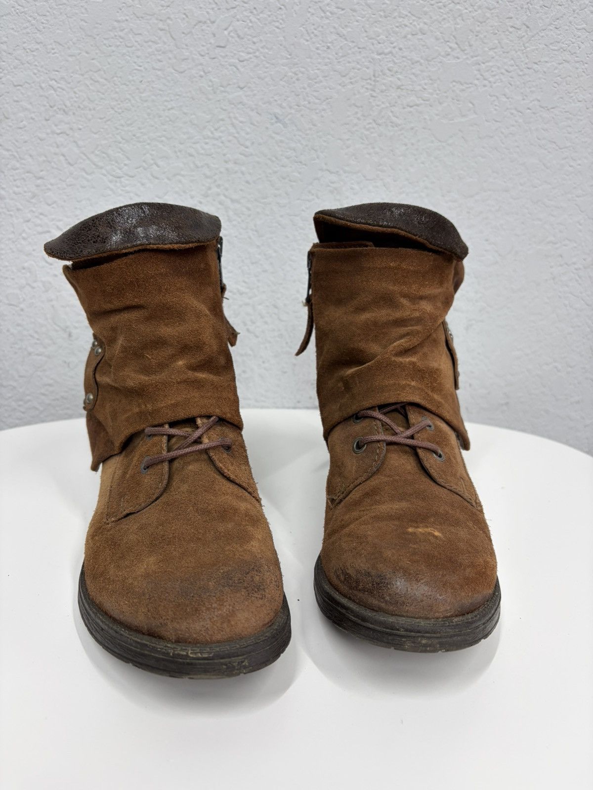 If Six Was Nine Vintage Italian AS 98 Rick Owens Style Leather Biker Boots Size US 6.5 / EU 39-40 - 7 Thumbnail