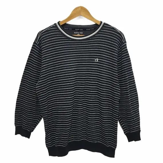 Hang Ten Vtg HANG TEN Surfing Hawaii Crewneck Sweatshirt Striped Surf Size US M / EU 48-50 / 2 - 1 Thumbnail