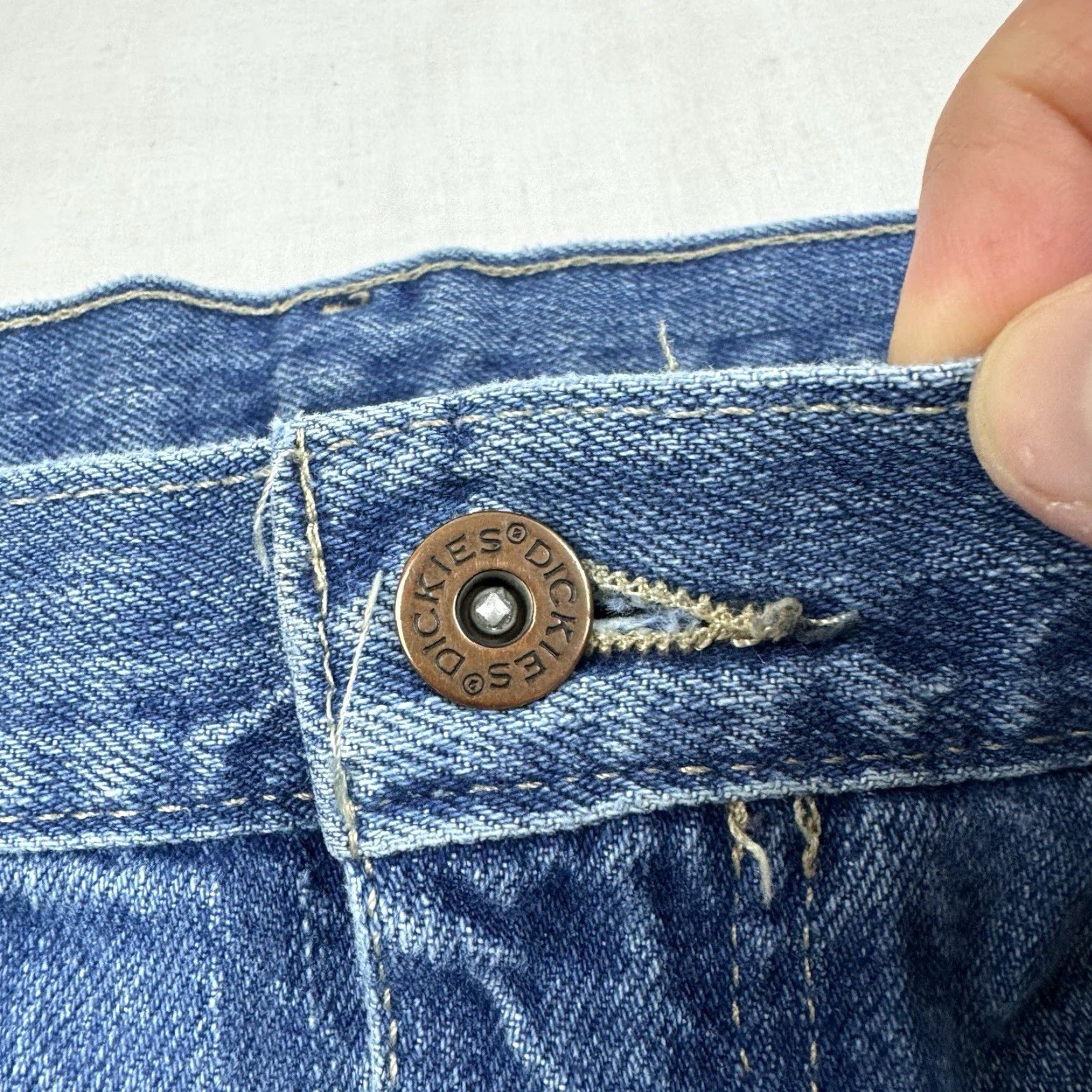 Dickies Dickies Jeans Regular Men 36x34 Blue Denim Straight Hipster Grunge Y2K Punk Work Wear Vintage USA 1940s-1990s Boys Girls Mens Womens Size US 36 / EU 52 - 5 Thumbnail