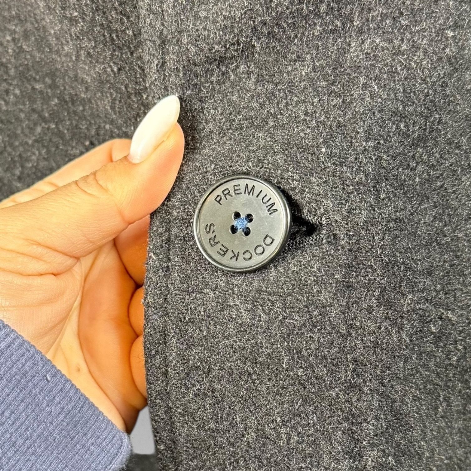 Dockers Dockers Premium Dark Gray Wool Blend Overcoat Men's L Size US L / EU 52-54 / 3 - 5 Thumbnail