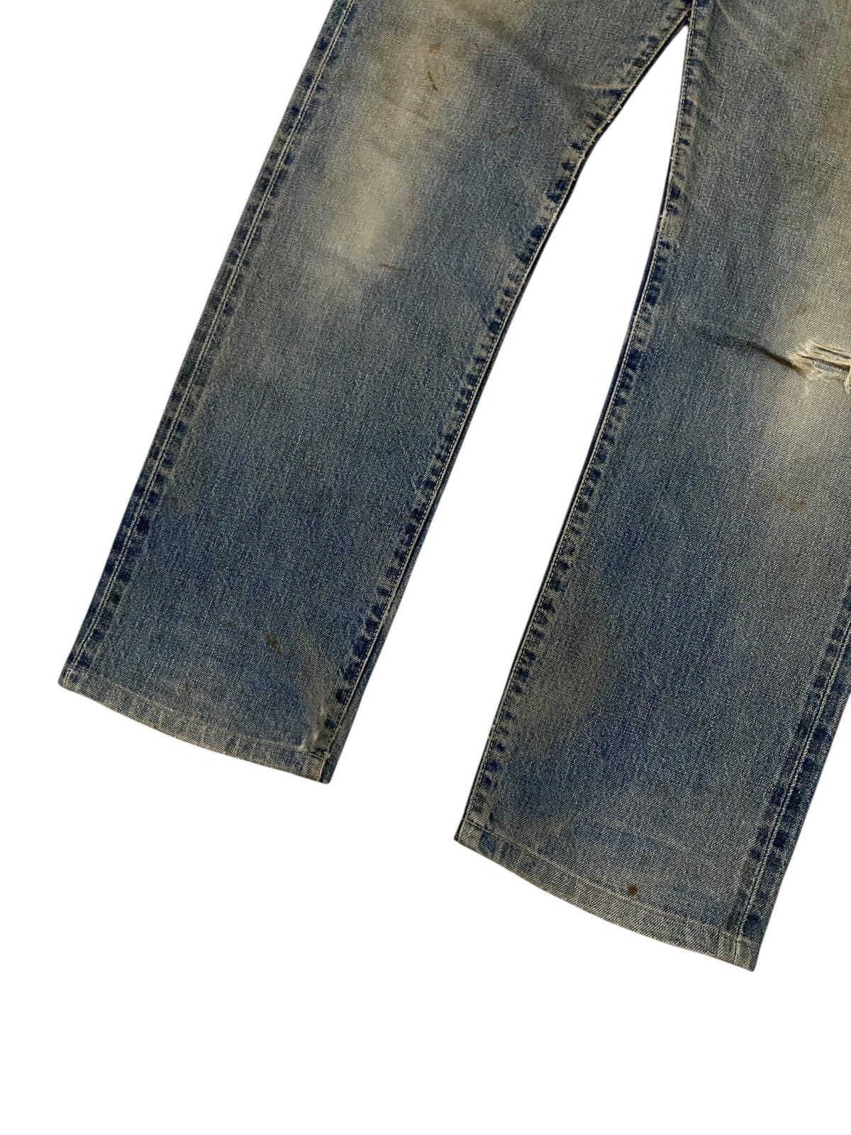 Edwin 00s EDWIN SELVEDGE Miss 505 Blue Rust Distressed Denim Jeans Size US 32 / EU 48 - 6 Thumbnail