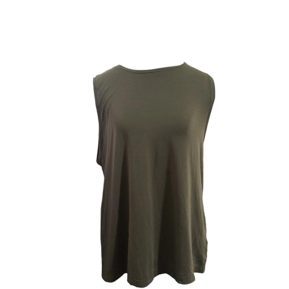 Canterbury of New Zealand CT1803 Zella Sleeveless Crew Neck Olive T-shirt S Size S / US 4 / IT 40 - 1 Thumbnail