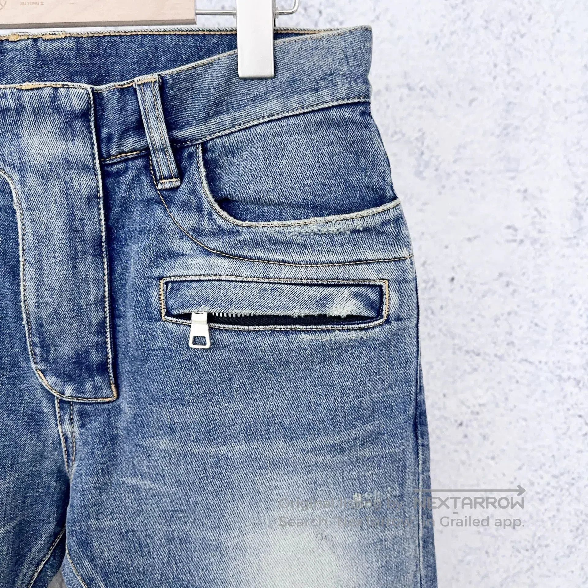 Balmain BALMAIN Blue Zip Jeans Size 28. Size US 28 / EU 44 - 3 Thumbnail