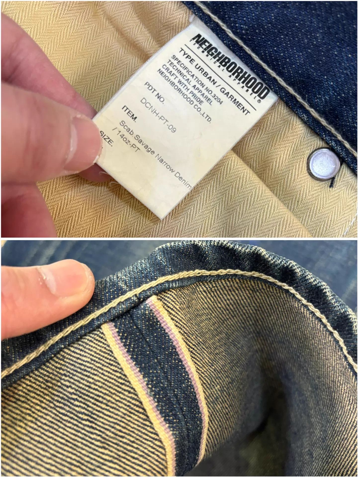 Neighborhood NBHD 2007 SCAB Washed Scab Jeans Narrow M Near New Size US 32 / EU 48 - 9 Thumbnail