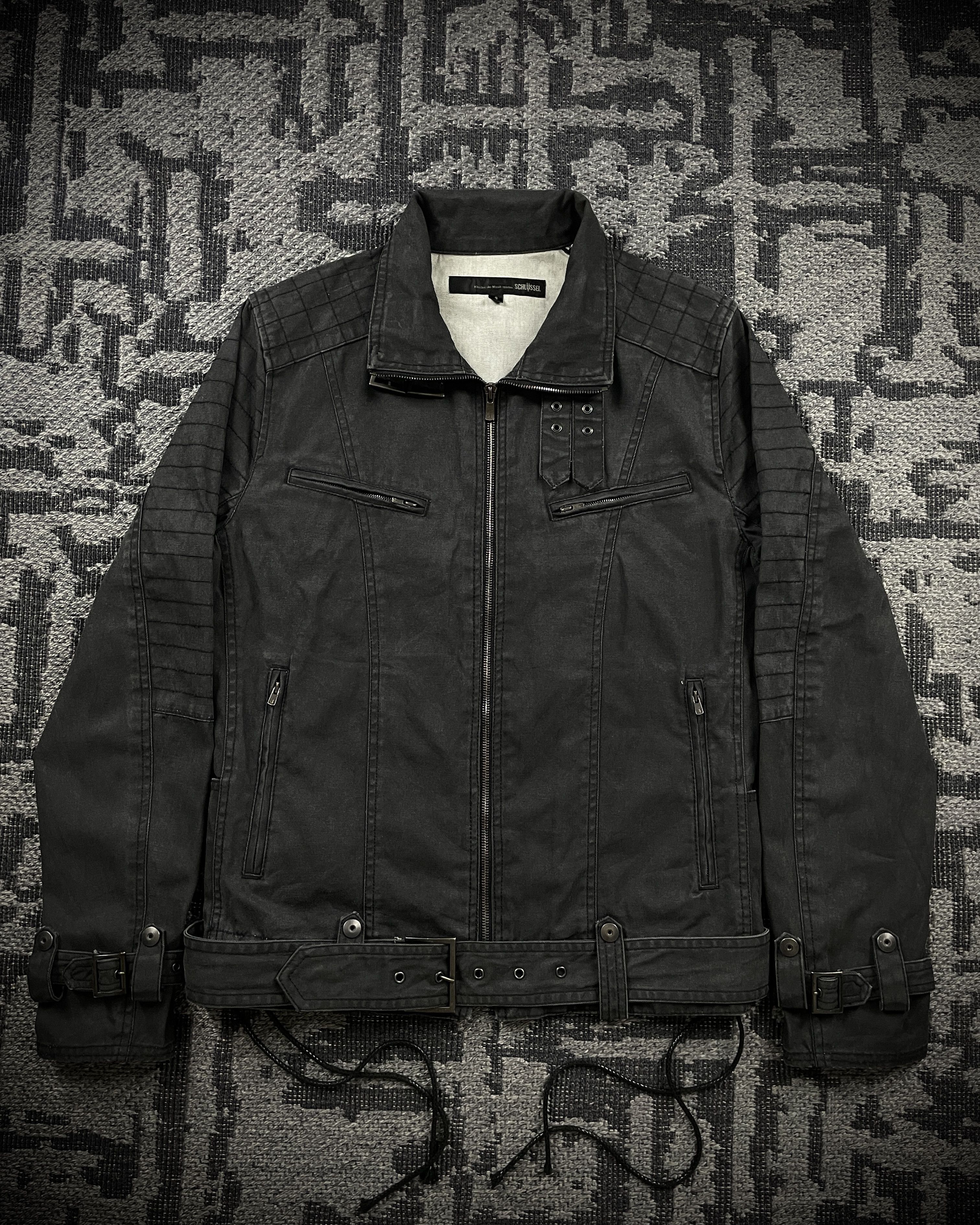 Schlussel Schlüssel Back Lace Up Rider Faded Canvas Jacket Size US L / EU 52-54 / 3 - 2 Thumbnail