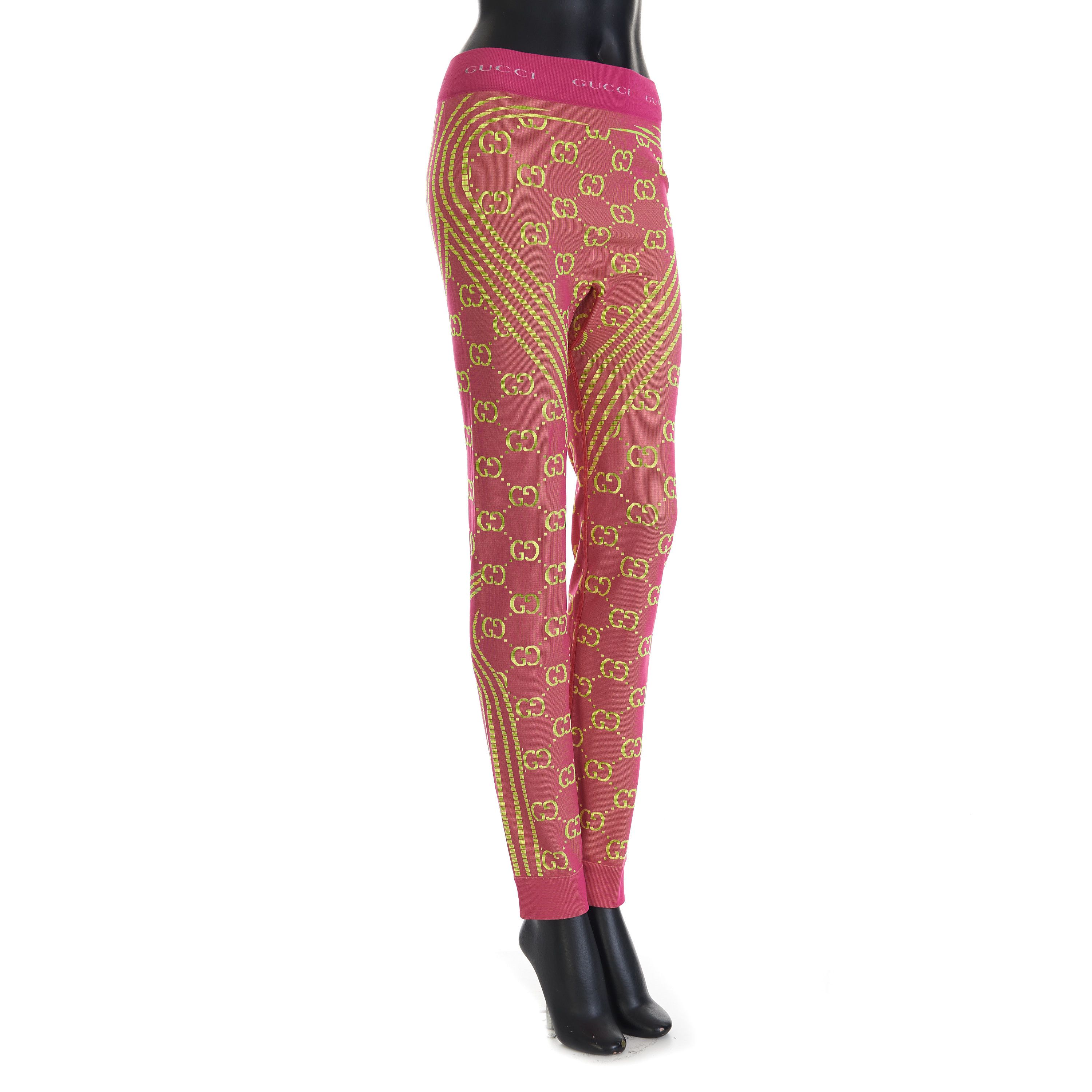Gucci GG Jacquard Tubular Jersey Leggings Size M Size 28" / US 6 / IT 42 - 8 Thumbnail