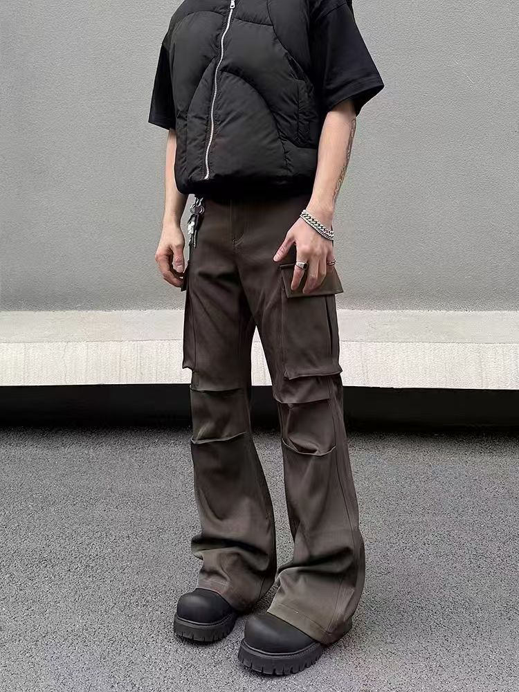 Japanese Brand × Vintage High Street Workwear Straight Micro-flare Pants Size US 34 / EU 50 - 3 Thumbnail