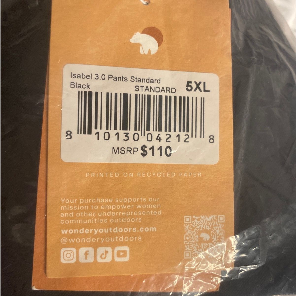 Other Wondery Outdoors Isabel 3.0 Black Cargo Pants 5XL Size 42" / US 20 - 3 Thumbnail