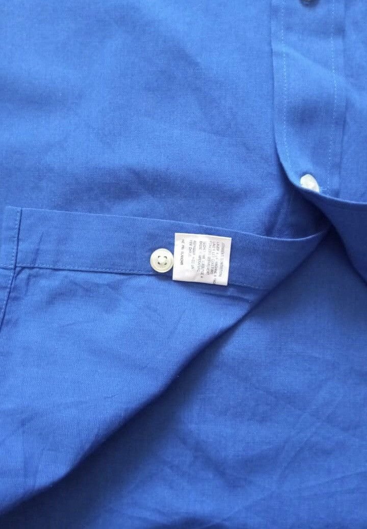 Christian Dior Monsieur RARE CHRISTIAN DIOR BLUE SHIRT WHITE COLLAR BUTTON UP Y2K Size US L / EU 52-54 / 3 - 6 Thumbnail