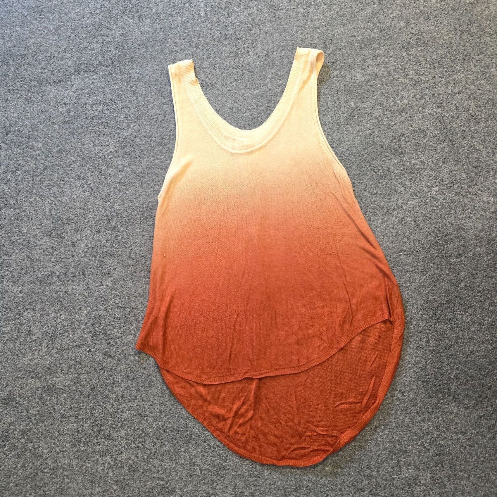Vintage Silence & Noise Top Womens Size Medium Beige Orange Ombre Knit Tank Sleeveless Size M / US 6-8 / IT 42-44 - 2 Thumbnail