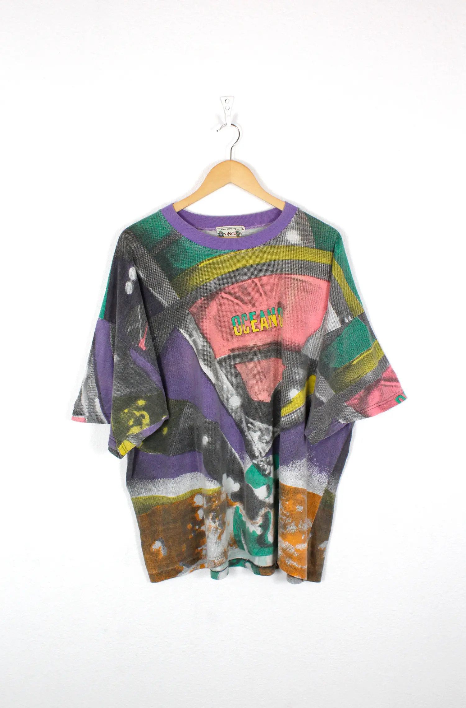Vintage Vintage RARE Oceano All Over Printed Tee T-shirt 90s Hype Size US L / EU 52-54 / 3 - 1 Thumbnail