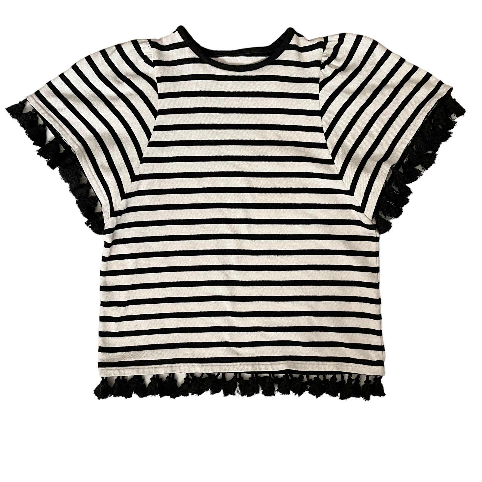 Kate Spade Kate Spade Broome Street Stripe Tassel Flutter Sleeve Top Size XS / US 0-2 / IT 36-38 - 1 Thumbnail