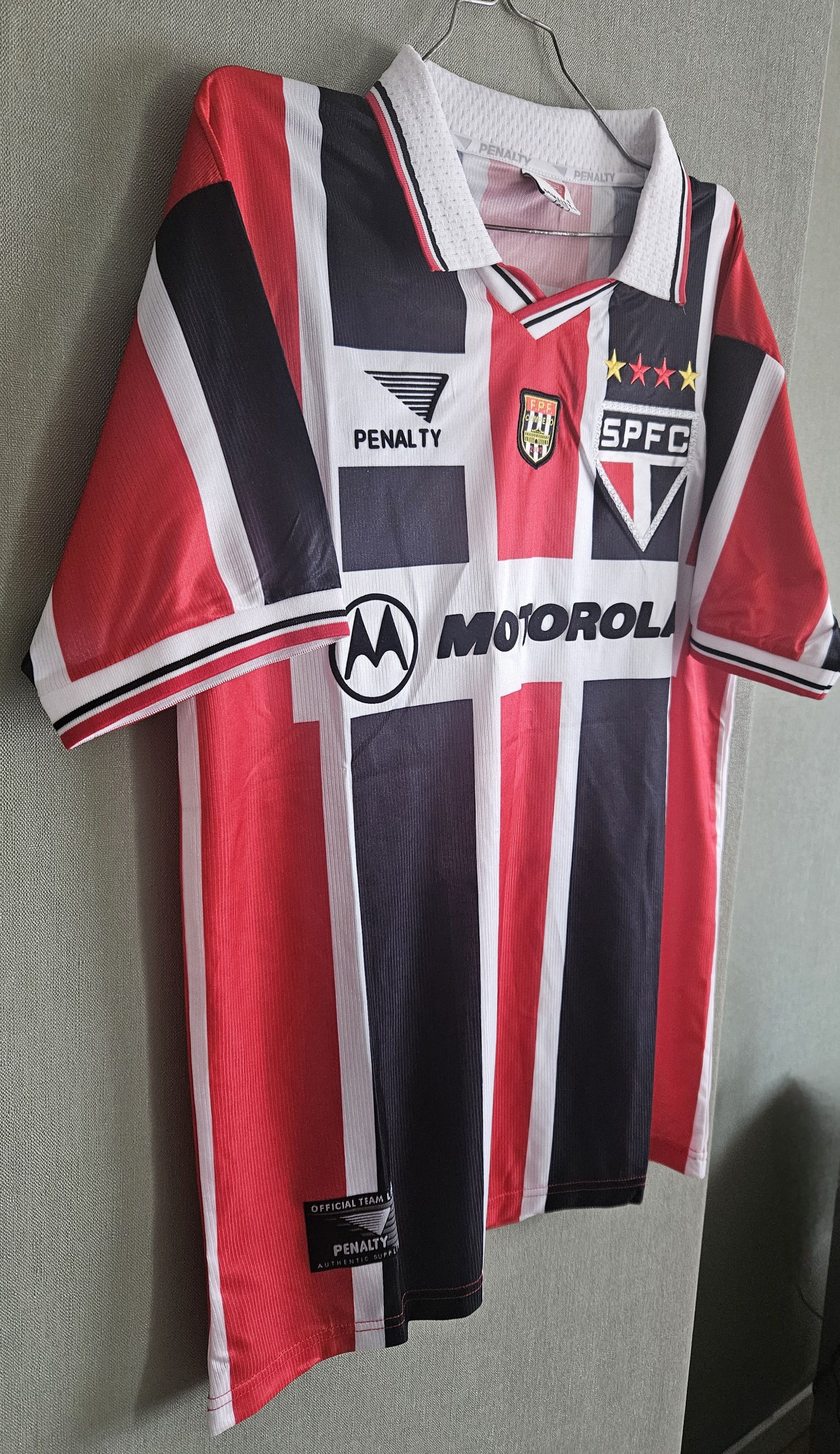 Other Raí 10 São Paulo 2000 Vintage Soccer Jersey Trikot Size US L / EU 52-54 / 3 - 4 Thumbnail