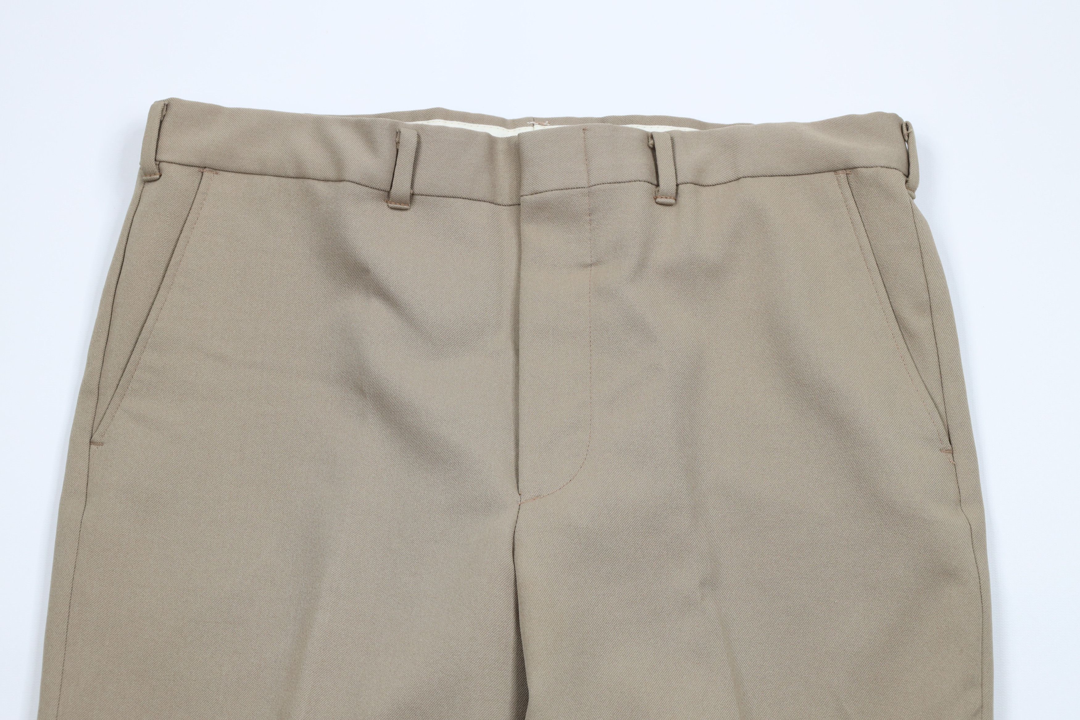 Vintage Vintage 70s Streetwear Knit Wide Leg Chino Pants Beige USA Size US 34 / EU 50 - 2 Thumbnail