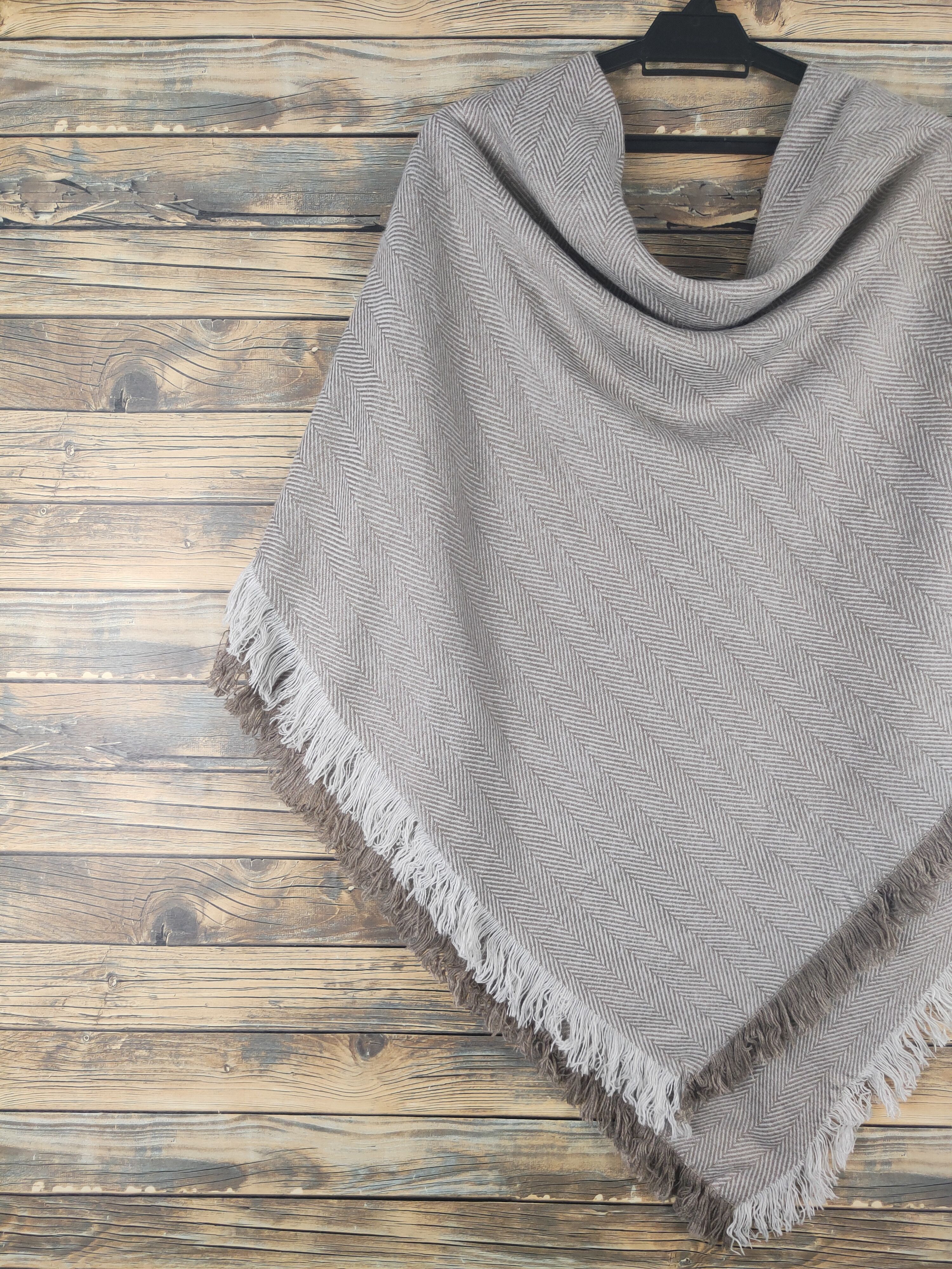 Japanese Brand × Vintage B.design Brown Cashmere Capes Size US XXL / EU 58 / 5 - 7 Thumbnail