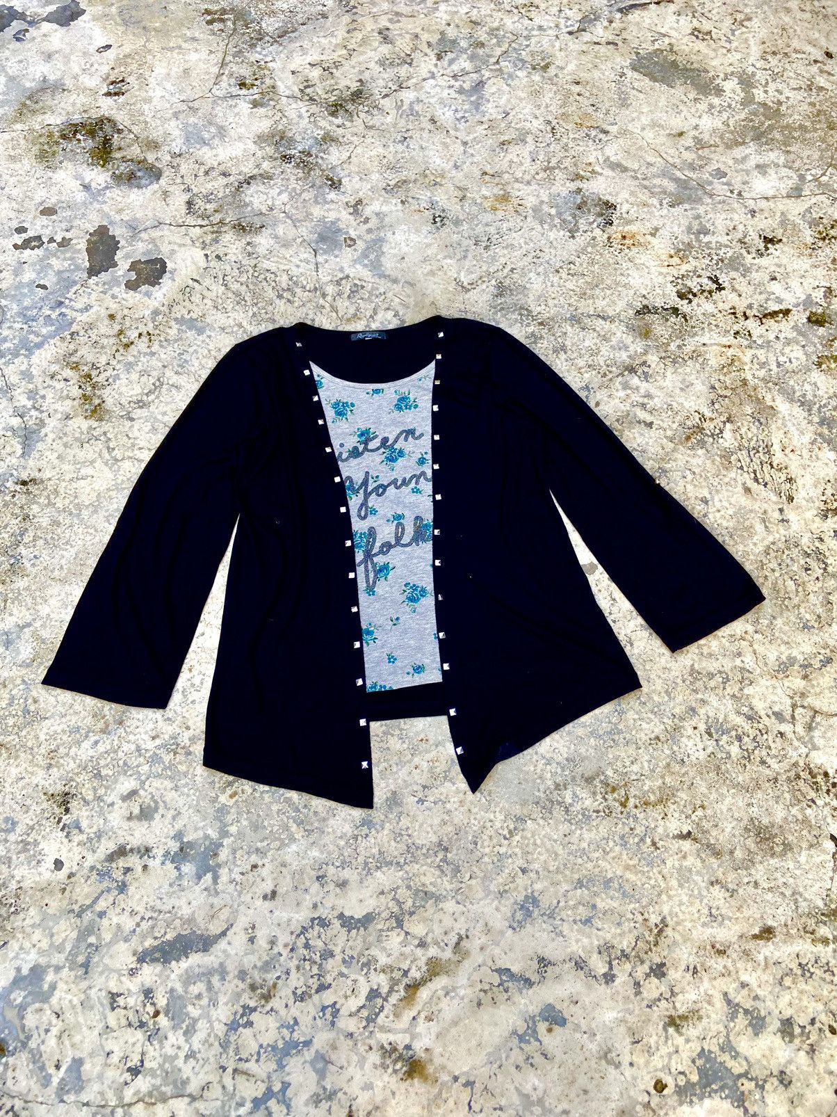 Beauty Beast × If Six Was Nine × Japanese Brand Vtg Y2K quellejoies cardi long sleeve t-shirt Size M / US 6-8 / IT 42-44 - 2 Thumbnail