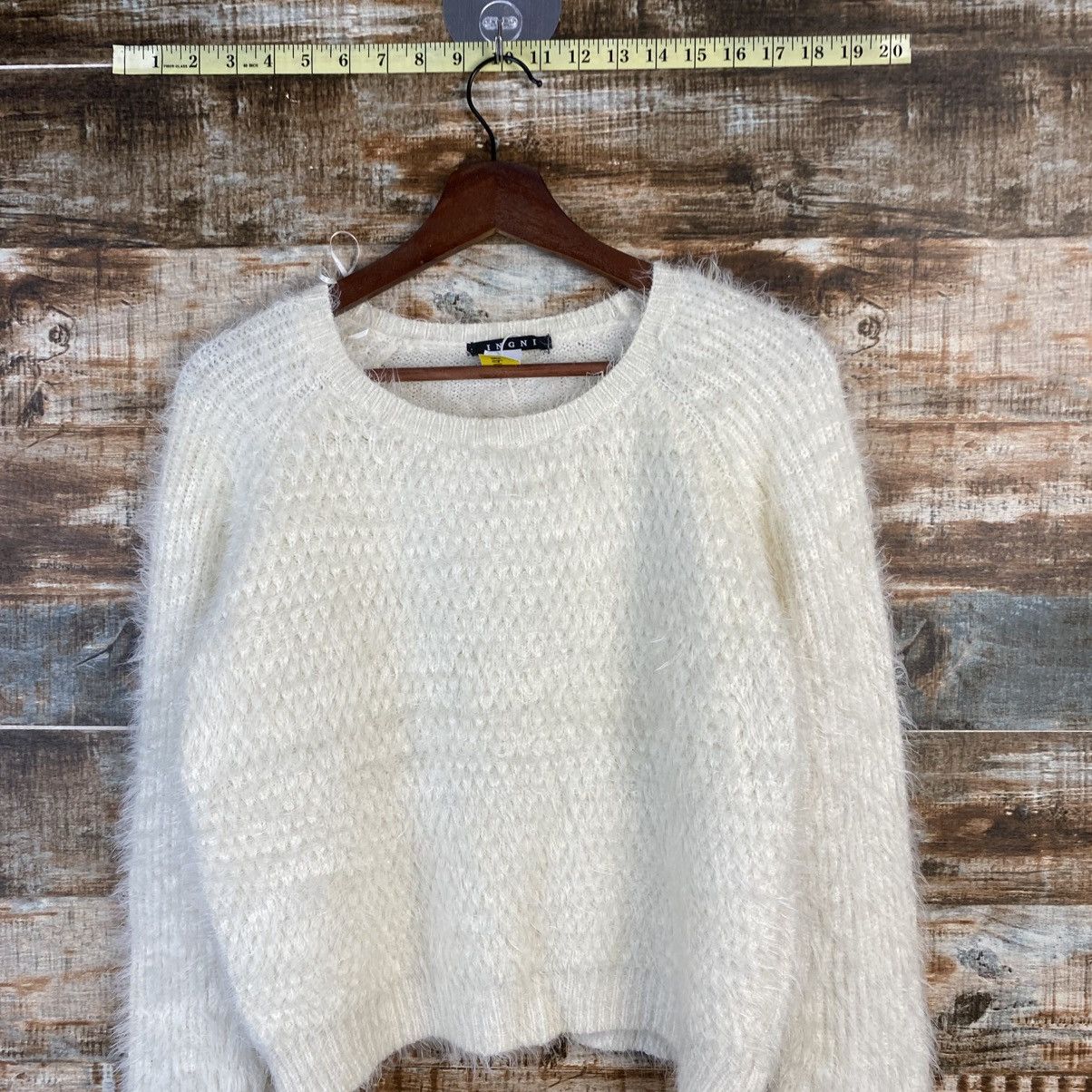 Other DL Ingni White Mohair shaggy fur japan Knitwear #C1148 Size M / US 6-8 / IT 42-44 - 5 Thumbnail