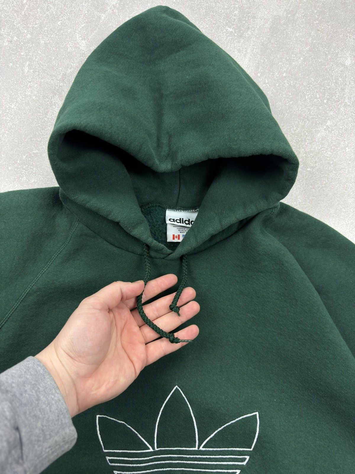 Adidas Vintage Adidas 90s Made In USA Boxy Fit Green Hoodie Y2k Size US XXL / EU 58 / 5 - 6 Thumbnail
