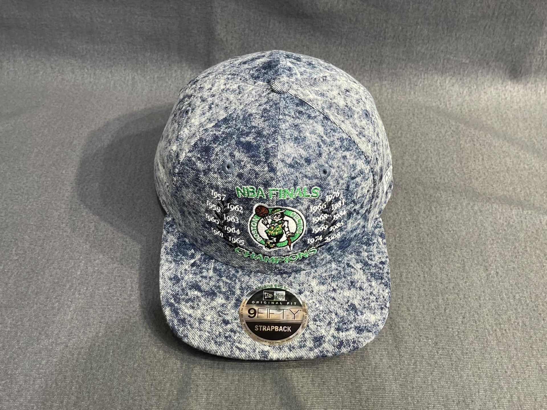 New Era New Era Boston Celtics Flat Brim Hat Q5 Size ONE SIZE - 2 Thumbnail