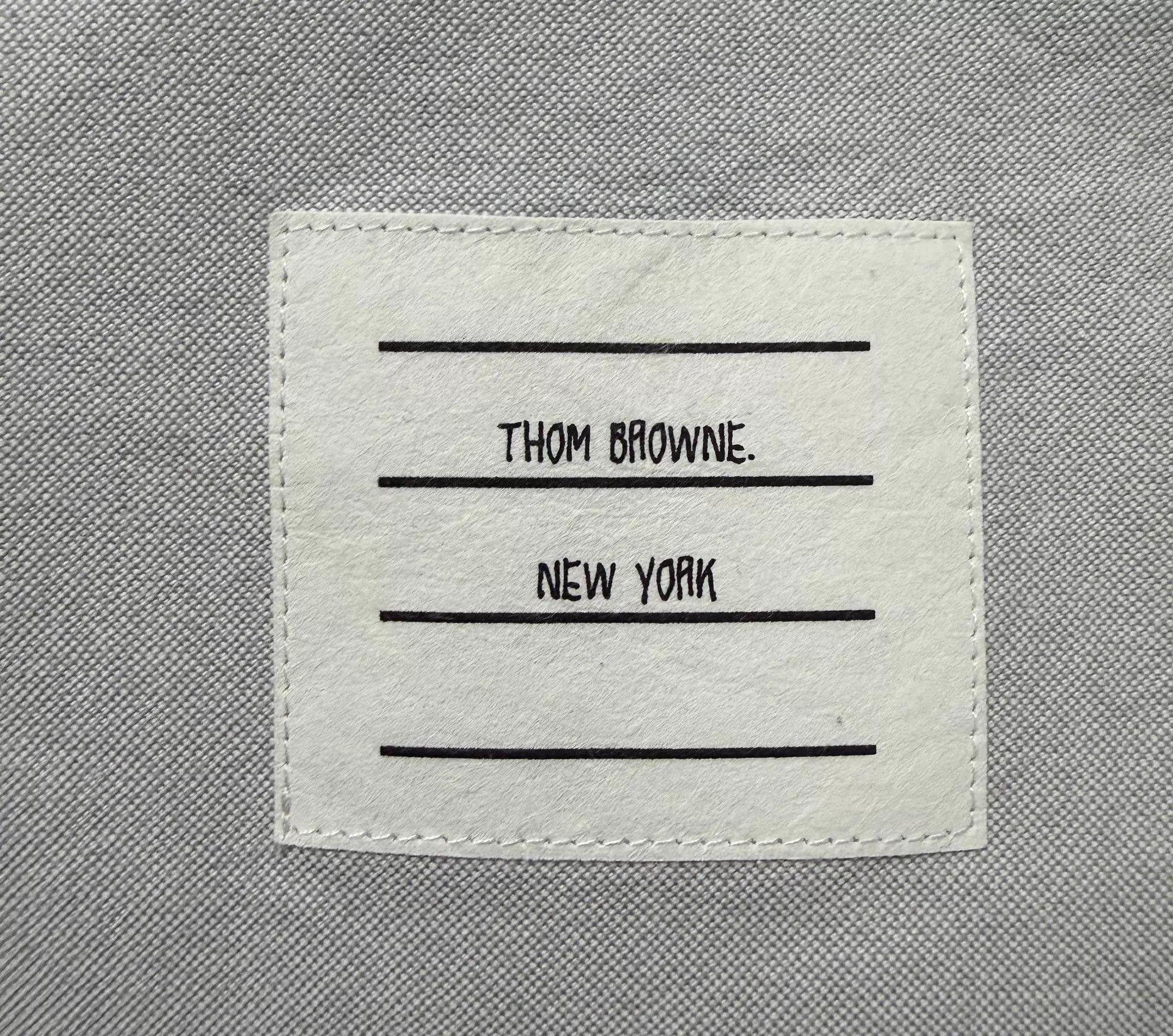 Thom Browne Thom Browne Women's Gray Oversized 4-Bar Oxford Shirt Size XS / US 0-2 / IT 36-38 - 6 Thumbnail