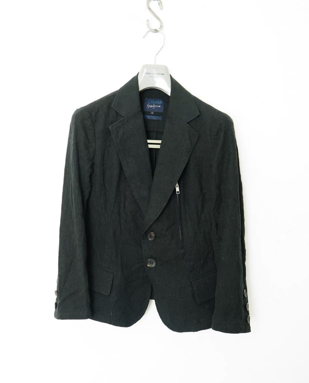 Yohji Yamamoto Yohji Yamamoto Jacquard Embroidered Blazer Size US S / EU 44-46 / 1 - 1 Thumbnail