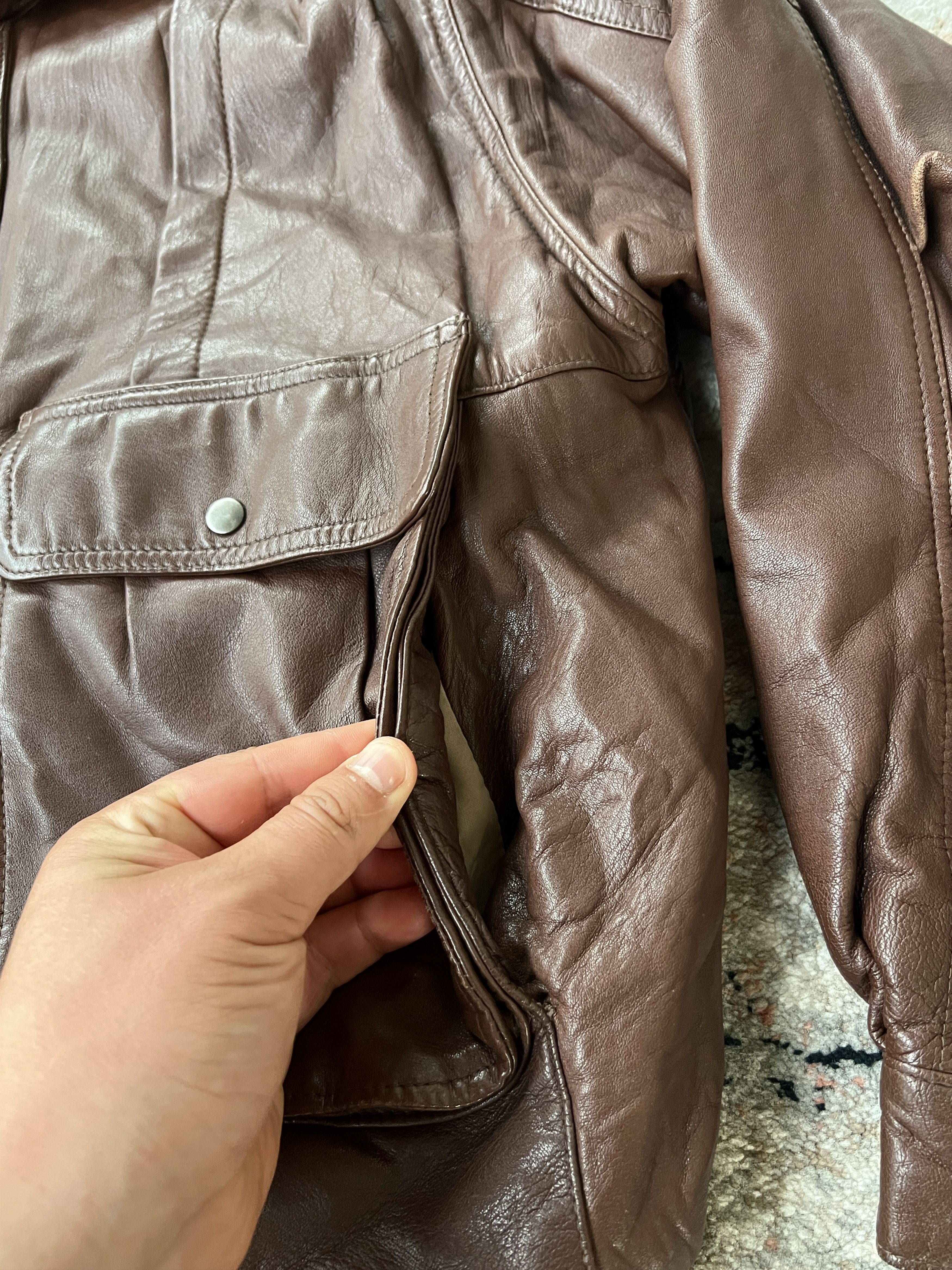 Leather × Vintage Vintage Leather Jacket Size US L / EU 52-54 / 3 - 2 Thumbnail