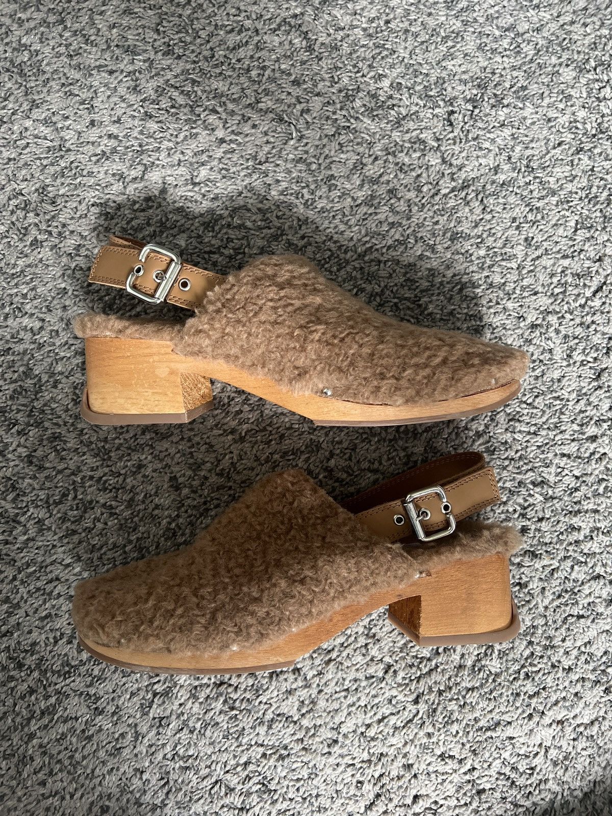 Miista Miista Faux Fur Mules Size US 10 / IT 40 - 1 Thumbnail
