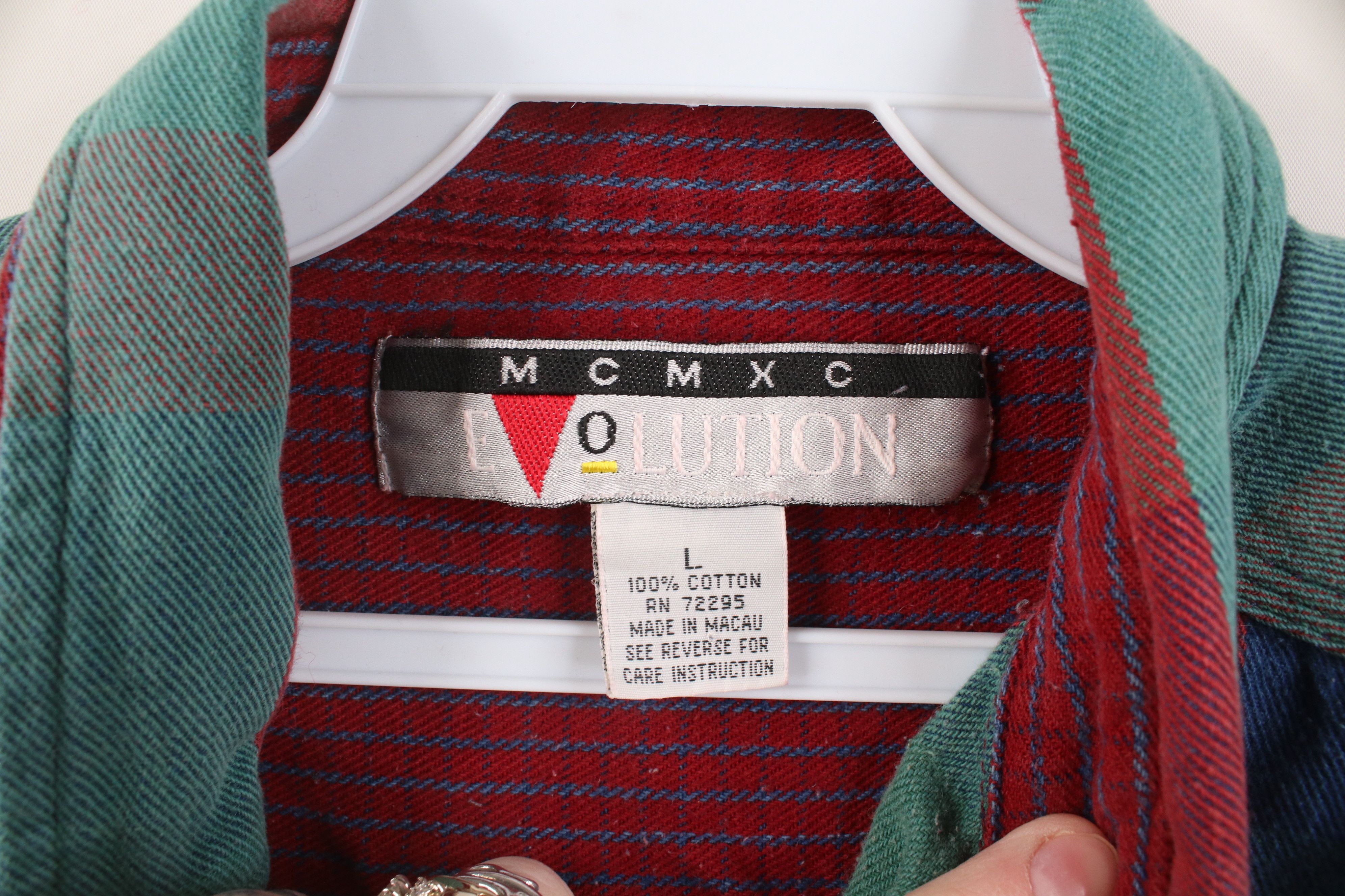 Vintage Vintage 90s Streetwear Flannel Collared Button Down Shirt Size US L / EU 52-54 / 3 - 7 Thumbnail