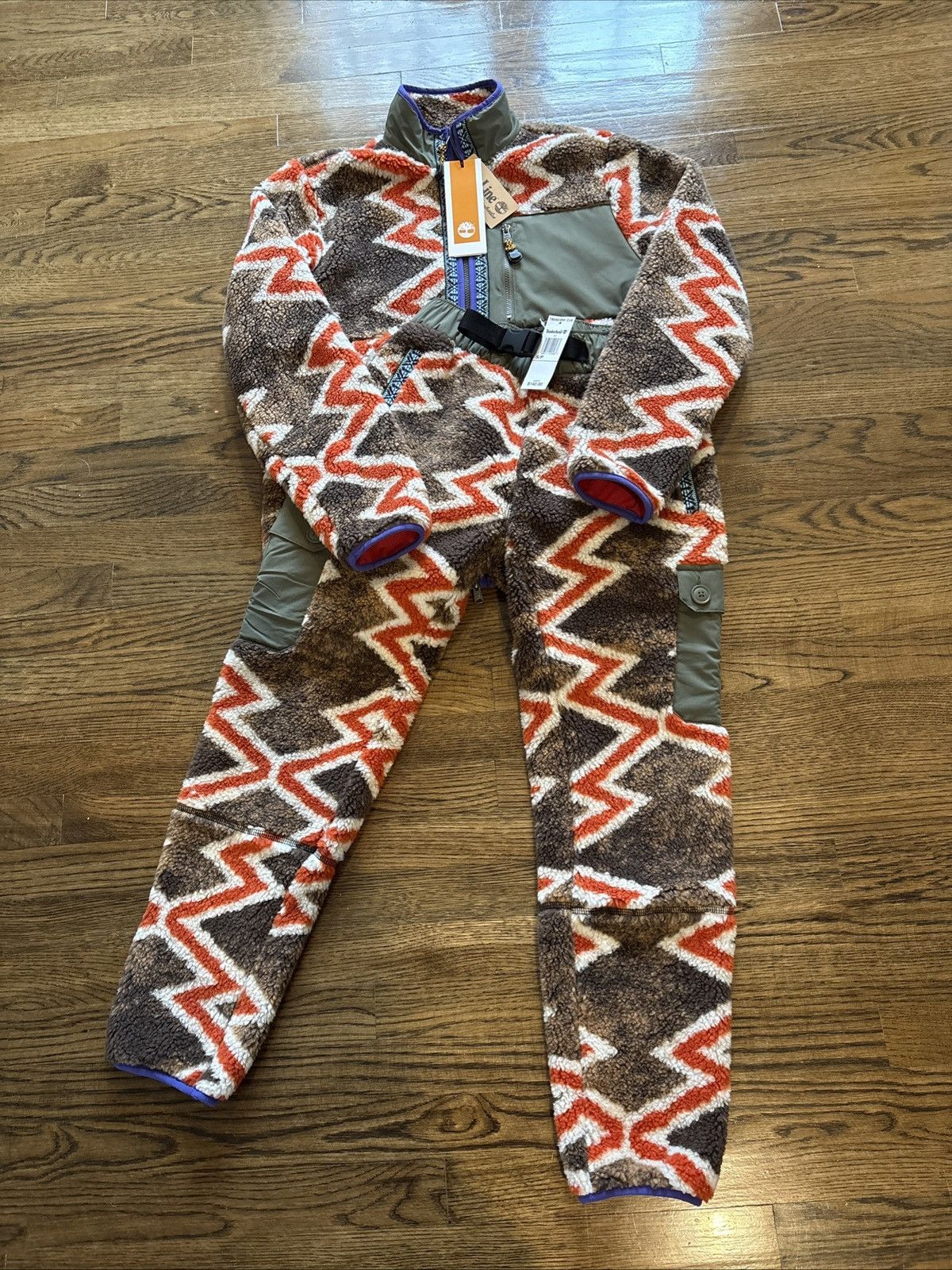 Bee Line by Billionaire Boys Club × Billionaire Boys Club × Timberland Timberland x Bee Line x BBC Fleece Set NWT sz Sm “Zig Zag” Size US S / EU 44-46 / 1 - 2 Thumbnail