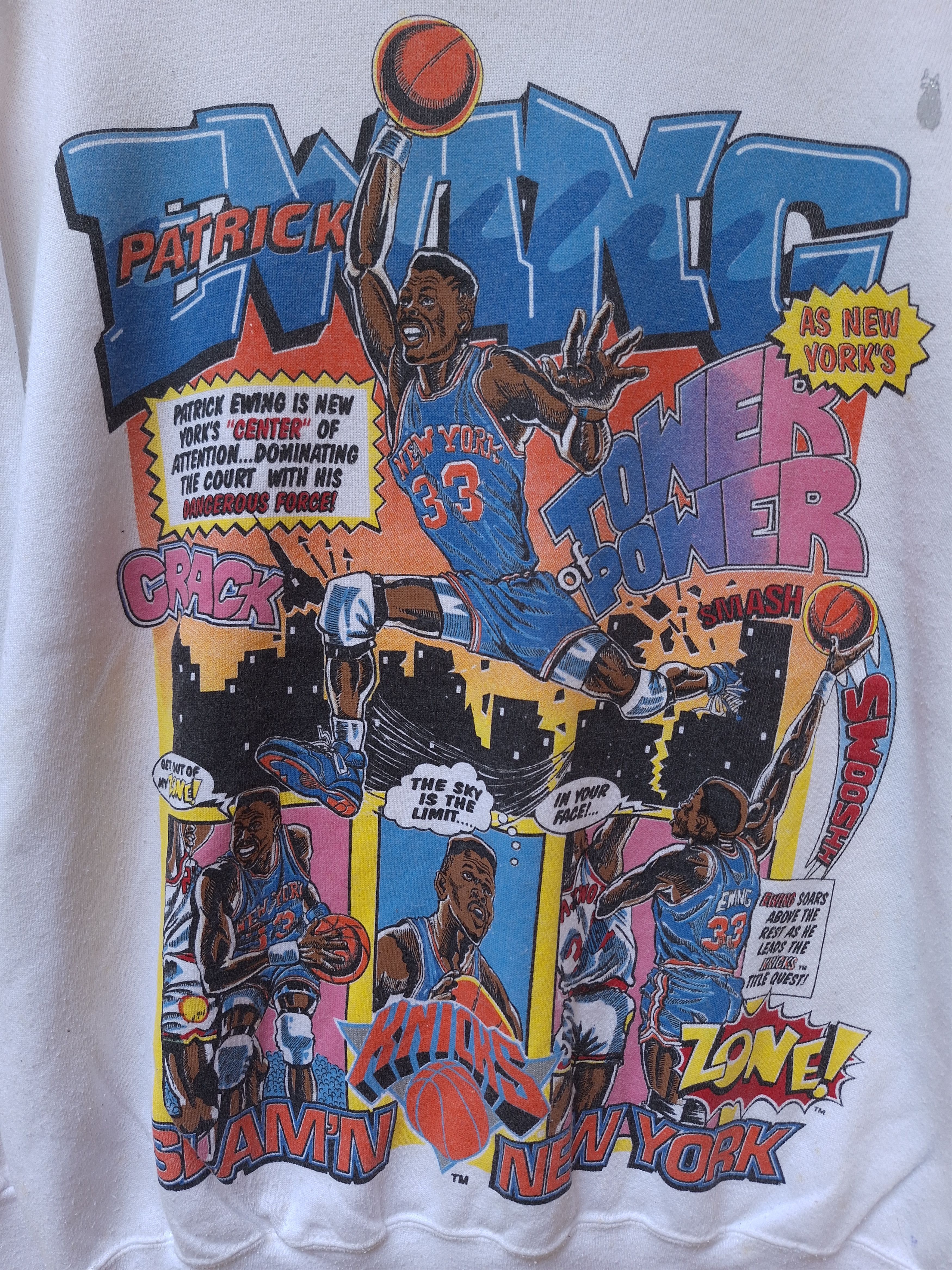 NBA × Vintage Vintage Patrick Ewing NBA Sweatshirt white Size US L / EU 52-54 / 3 - 3 Thumbnail