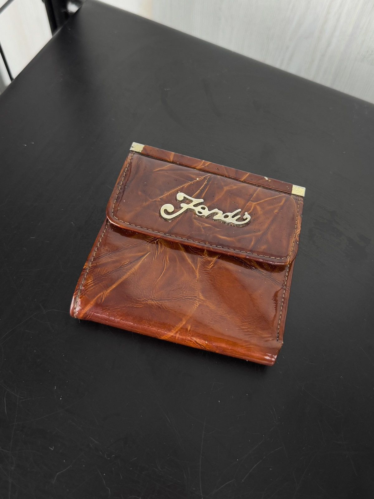 Fendi vintage small brown wallet