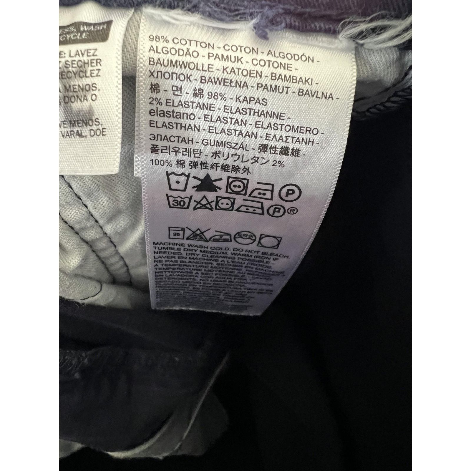 Levi's Levi's Jeans Mens 29x27 Blue Straight Fit Stretch Dark Wash Size US 29 - 4 Thumbnail