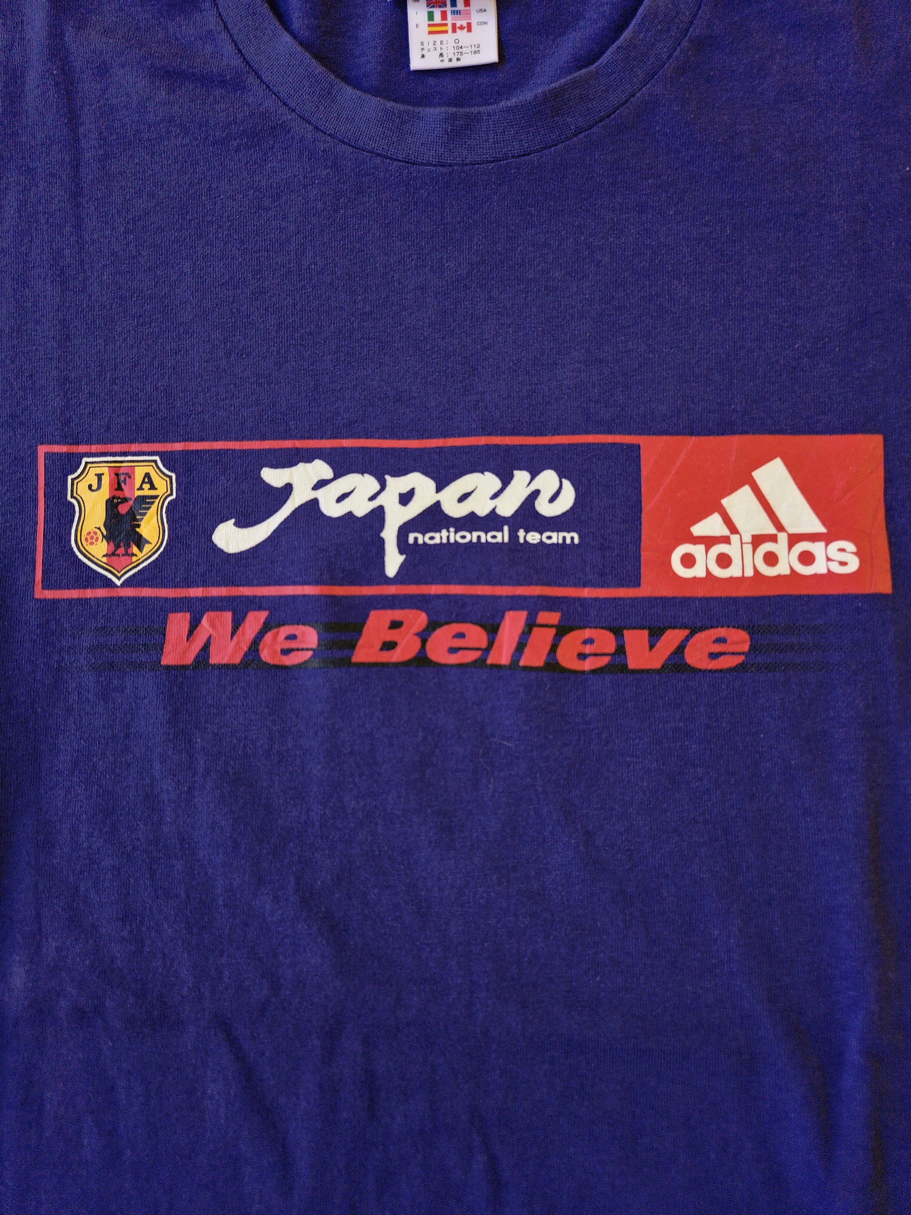 Adidas × Japanese Brand × Vintage Vintage Adidas Japan T-Shirt "We Believe" 2000s Size L Size US L / EU 52-54 / 3 - 3 Thumbnail