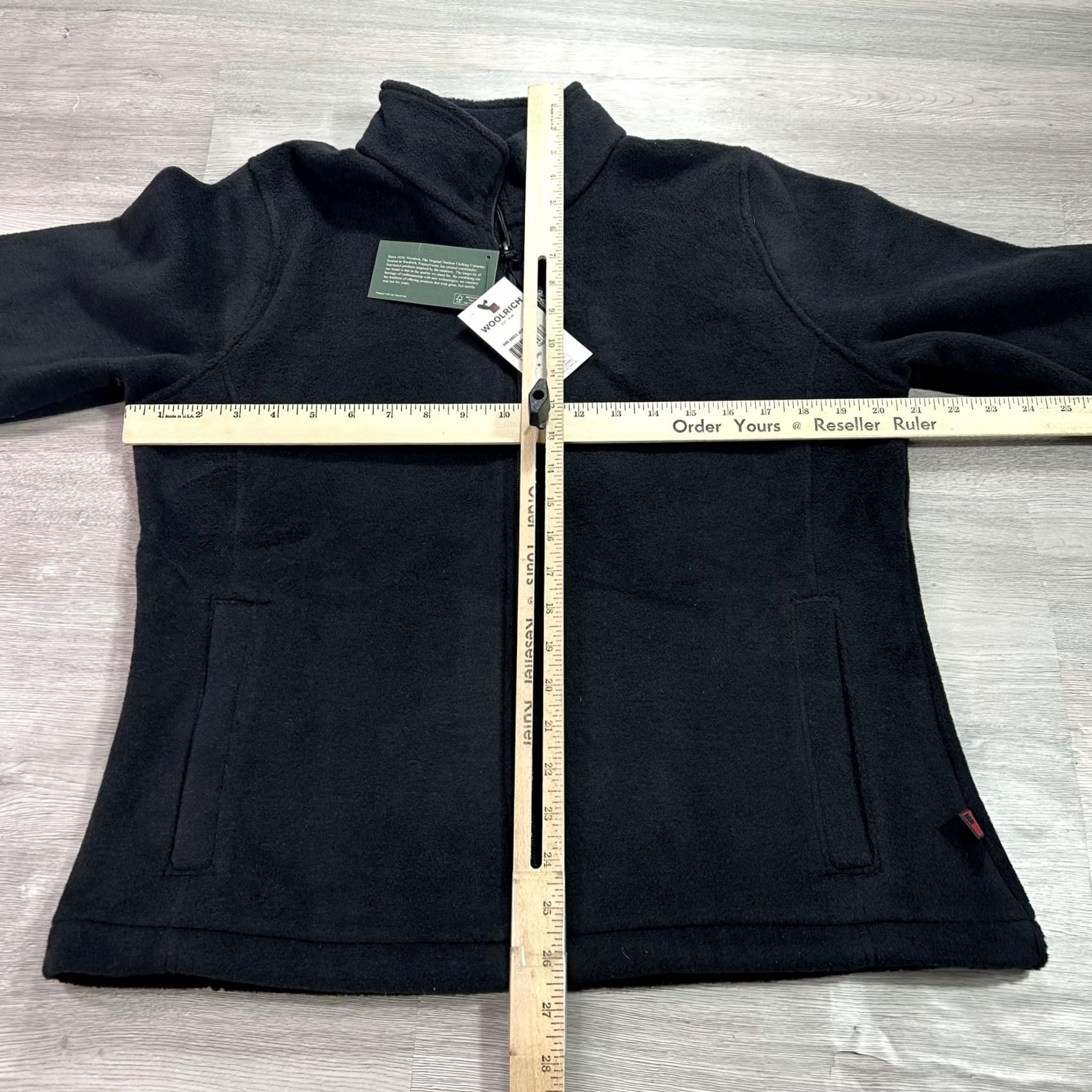 Vintage Woolrich Andes Jacket Womens M Black Fleece Full Zip Outdoor Hiking Jacket Size M / US 6-8 / IT 42-44 - 5 Thumbnail