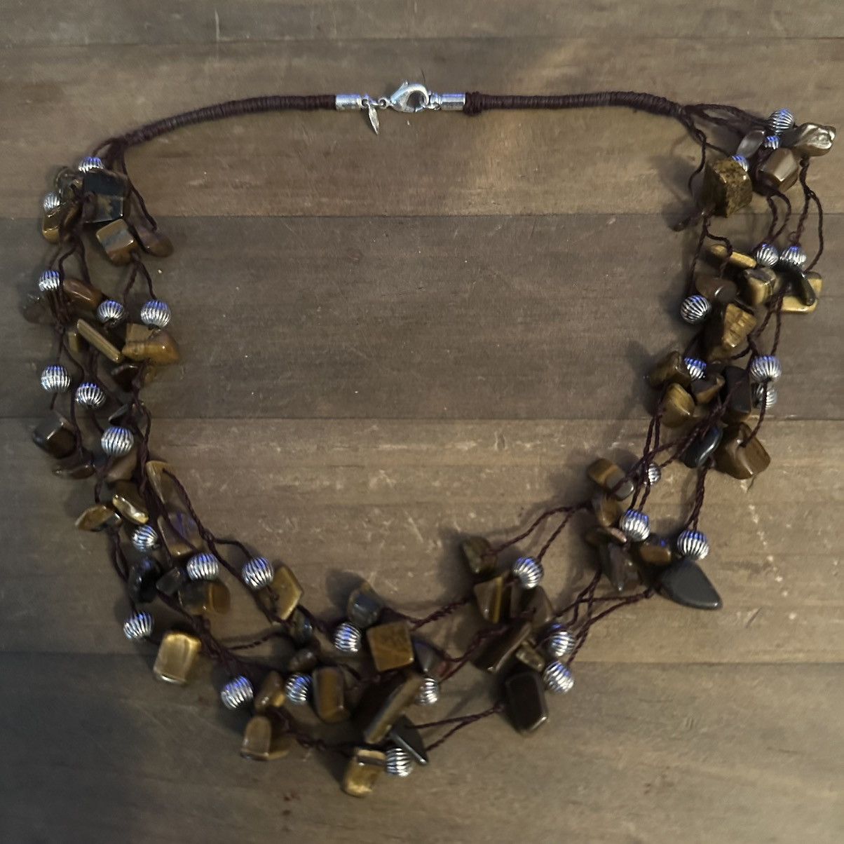 Other × Vintage Vintage Avon multi strand Tigers eye chip bead necklace Size ONE SIZE - 2 Thumbnail