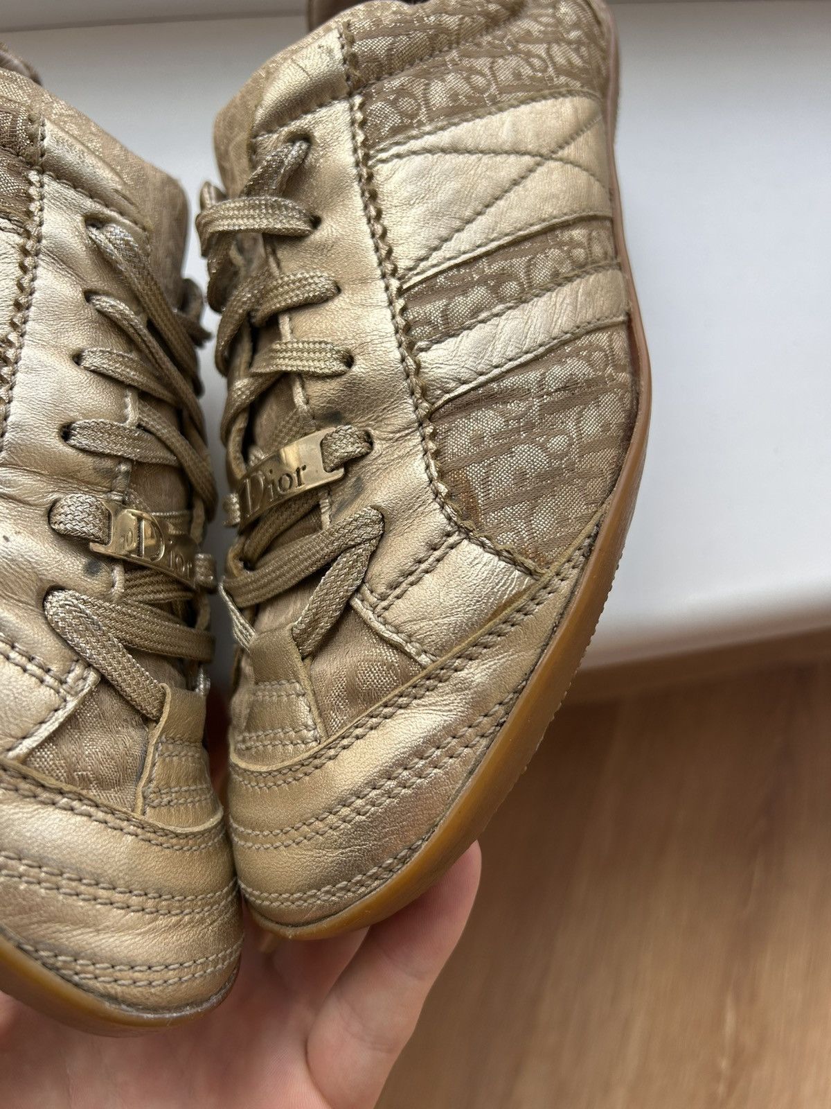 Dior × John Galliano × Vintage 2004 Dior By John Galliano Monogram Sneakers Size US 7.5 / IT 37.5 - 11 Thumbnail