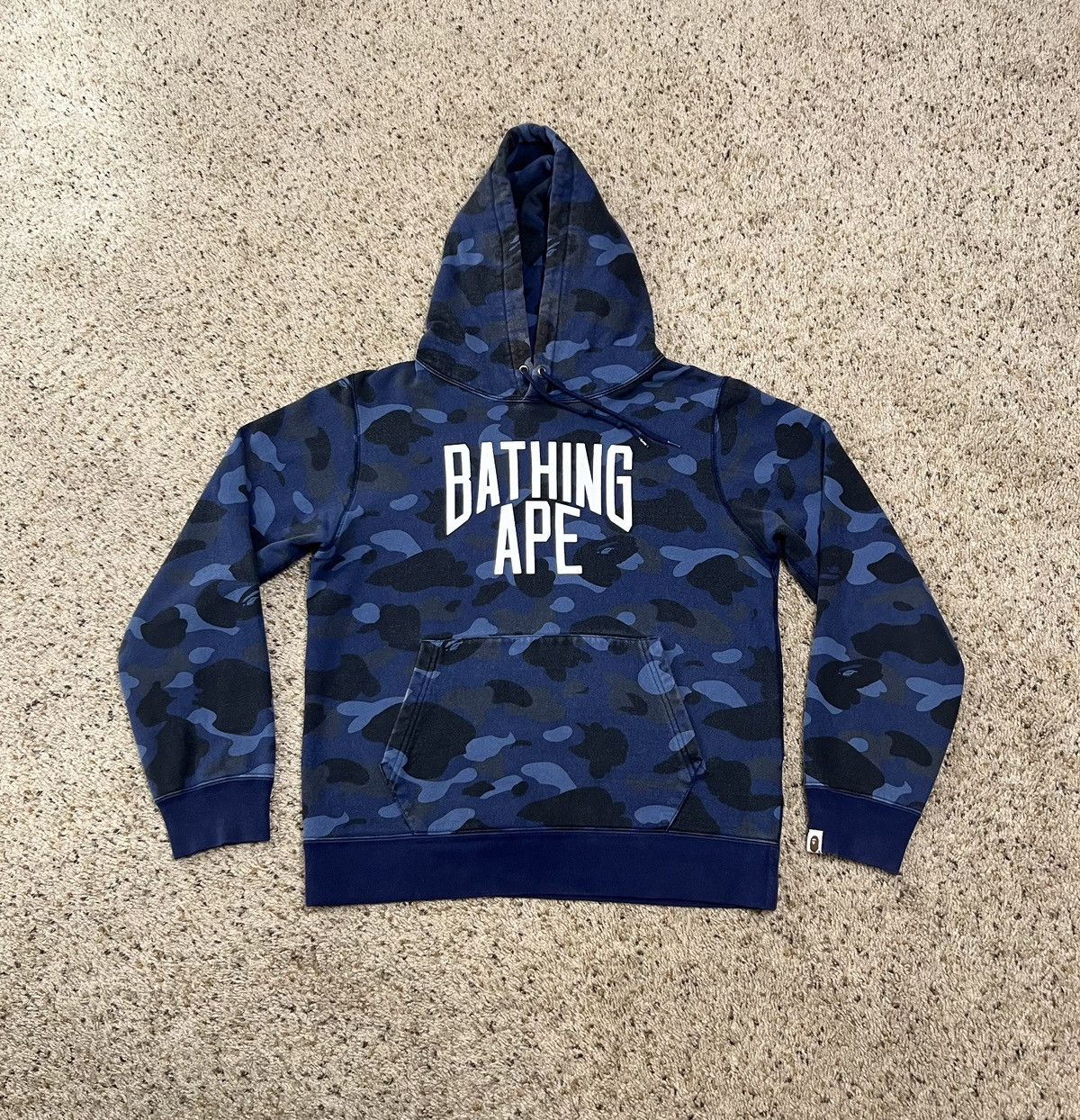 Bape nyc logo pullover hoodie sale