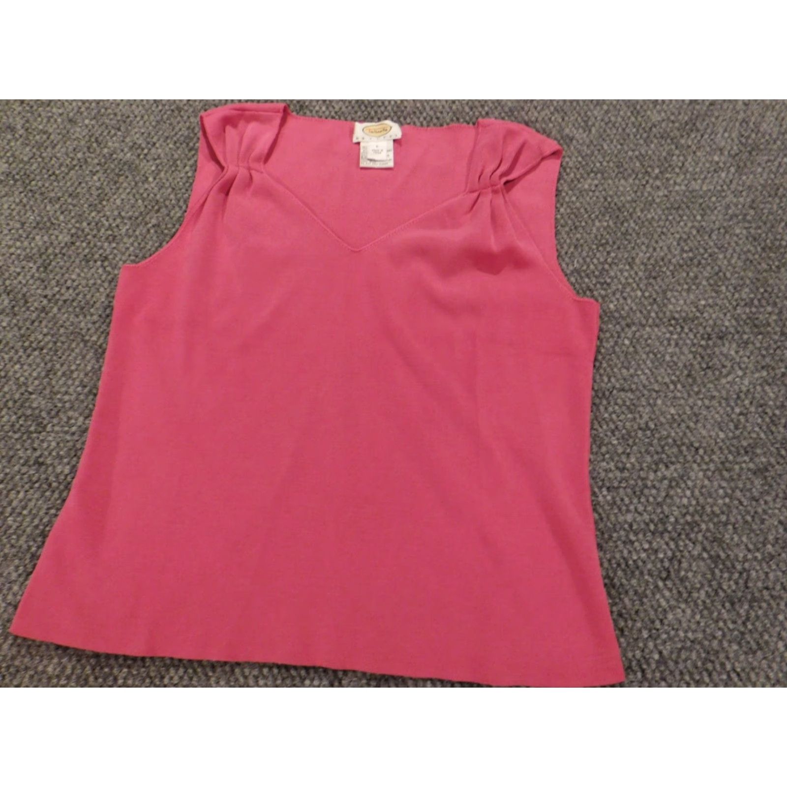 Talbots Talbots Blouse Sleeveless Pink Pullover Stretch Petites Womens Large Size L / US 10 / IT 46 - 3 Thumbnail