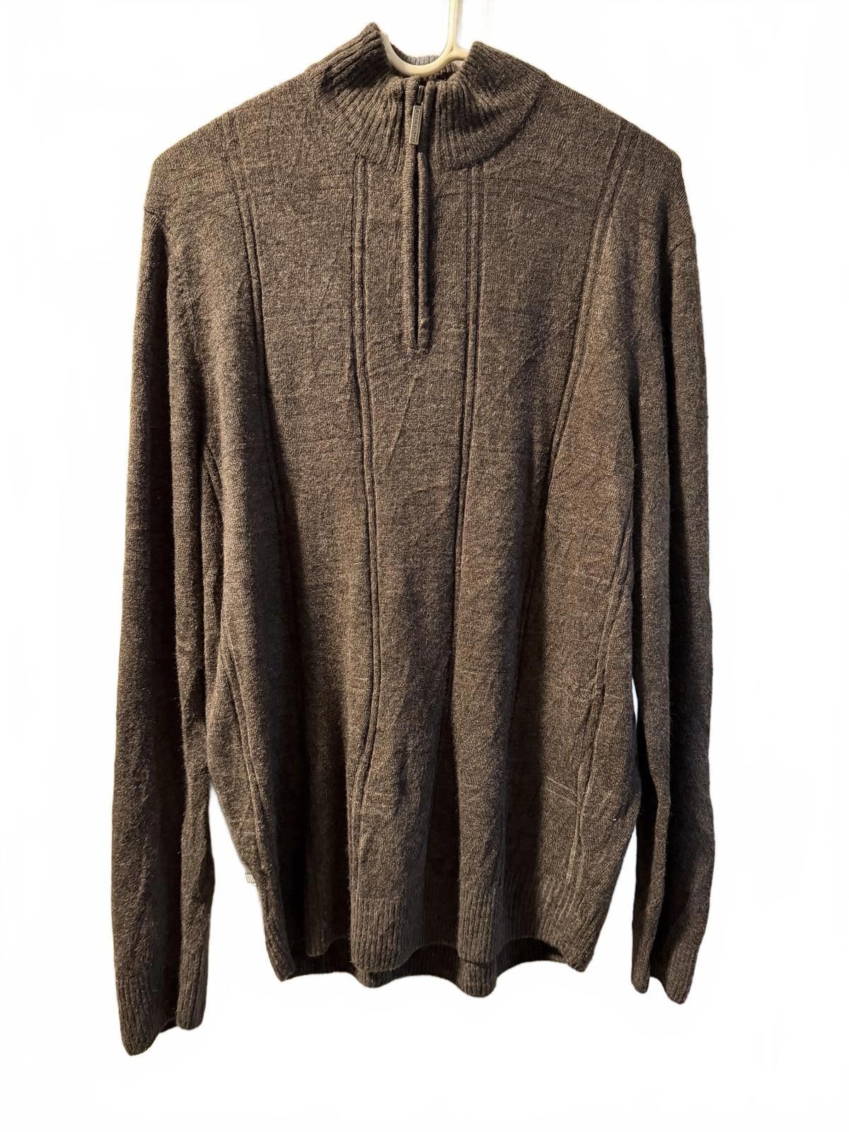 Other Geoffrey Beene Men's Brown Half-Zip Sweater Size L Size US L / EU 52-54 / 3 - 1 Thumbnail