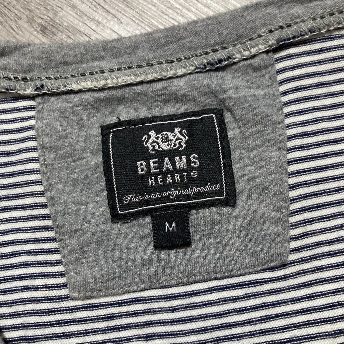 Japanese Brand 2000s Beams Heart Double Layer Striped Longslevee Lgb Style Size US M / EU 48-50 / 2 - 12 Thumbnail