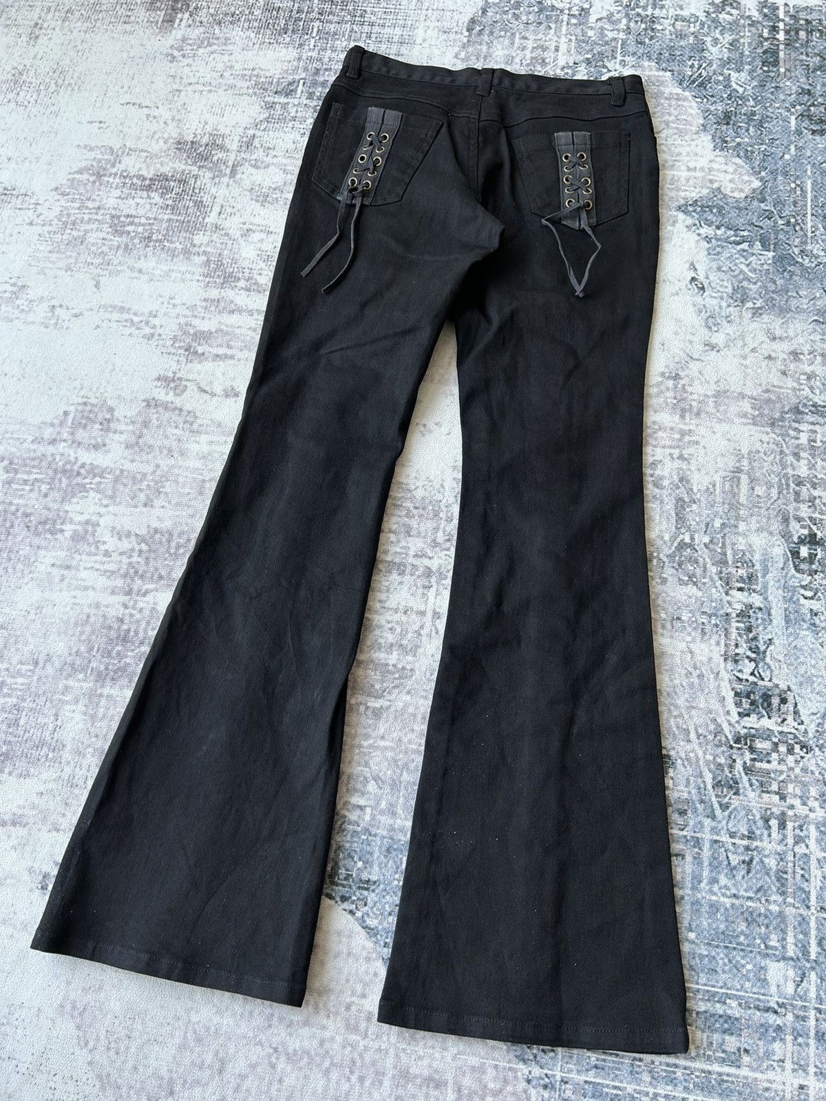 If Six Was Nine Flared Bondage Tactical Punk Sky Bomber Pants Size US 27 - 9 Thumbnail
