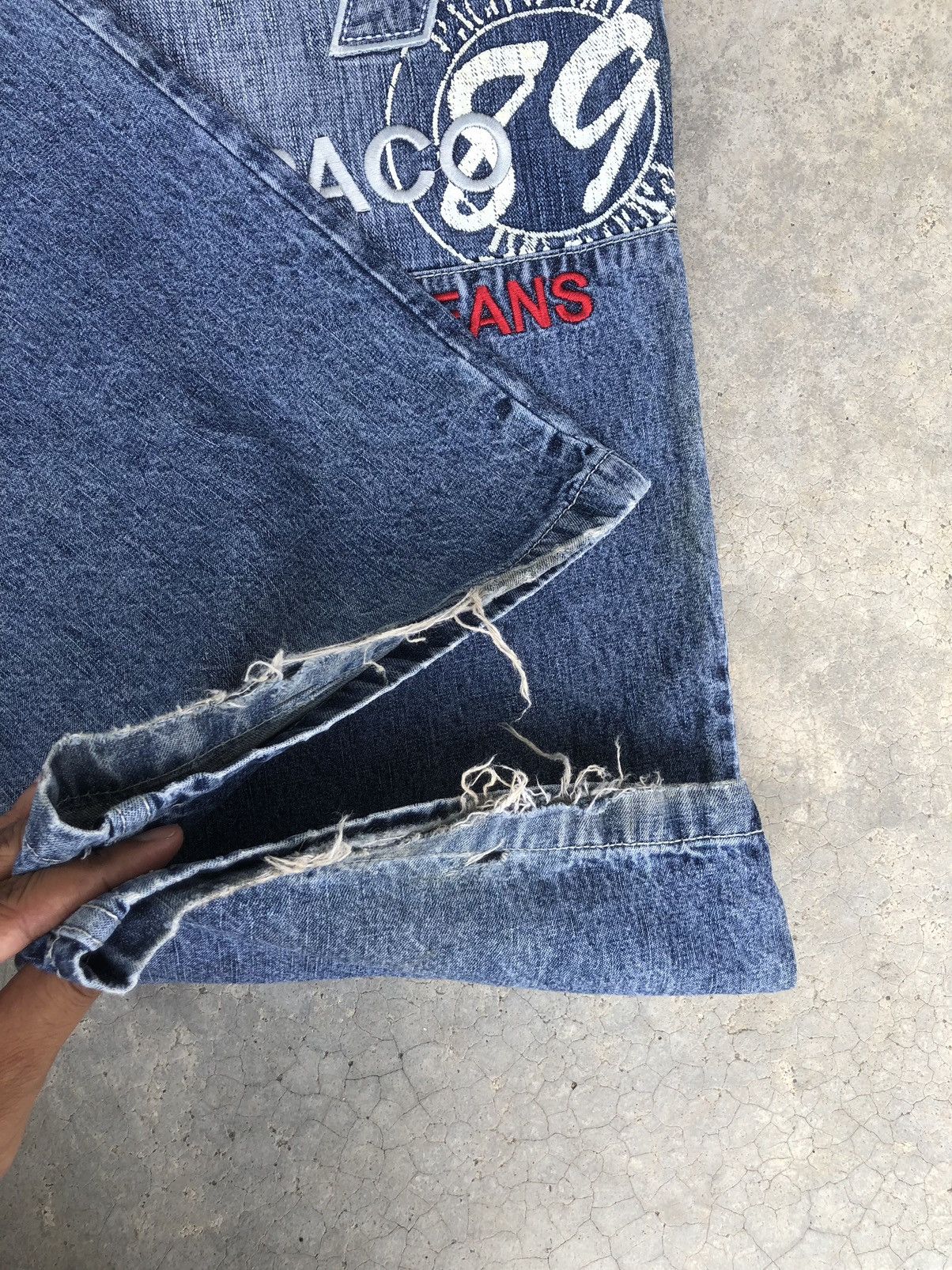 Japanese Brand Vintage Paco Embroidered Jeans Baggy Jeans Hip Hop Size US 36 / EU 52 - 15 Thumbnail